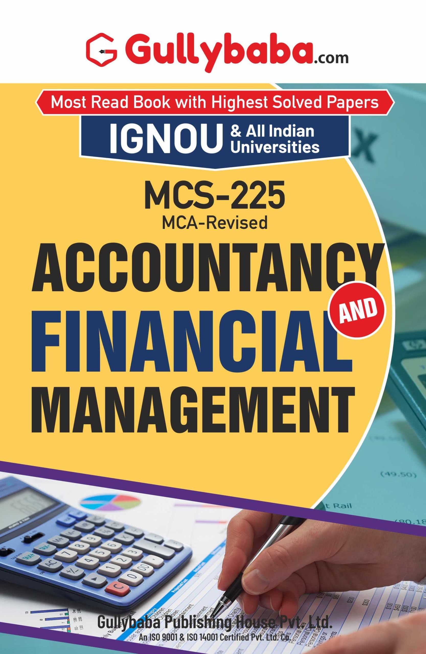 Gullybaba IGNOU MCA (Revised) 3rd Sem MCS225 Accountancy and Financial Management in English  Latest Edition IGNOU Help Book w