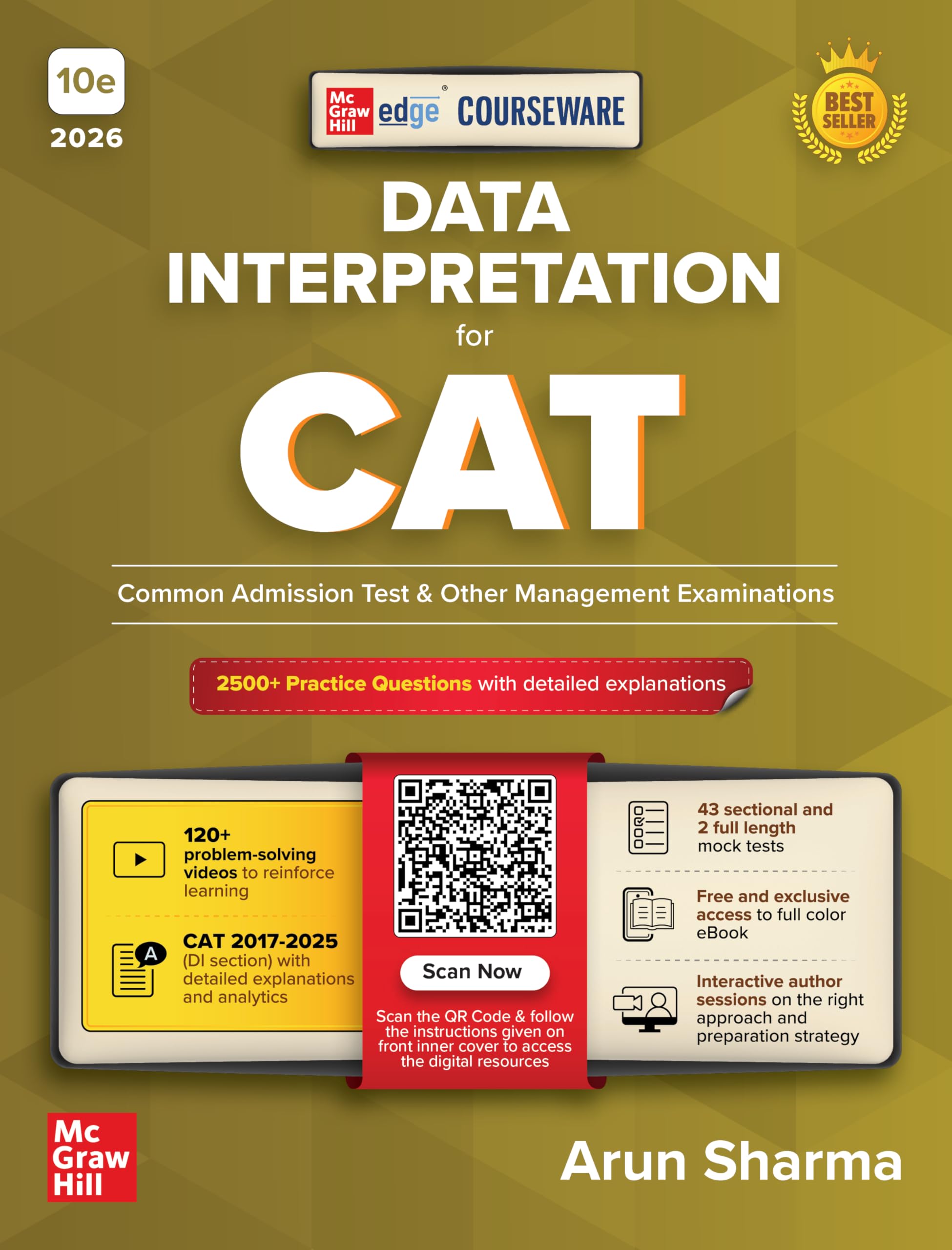 Courseware on Data Interpretation, 10e for CAT 2026 by Arun Sharma | 2500+ Practice Questions | Solved PYQs (20172025) | 120+ P