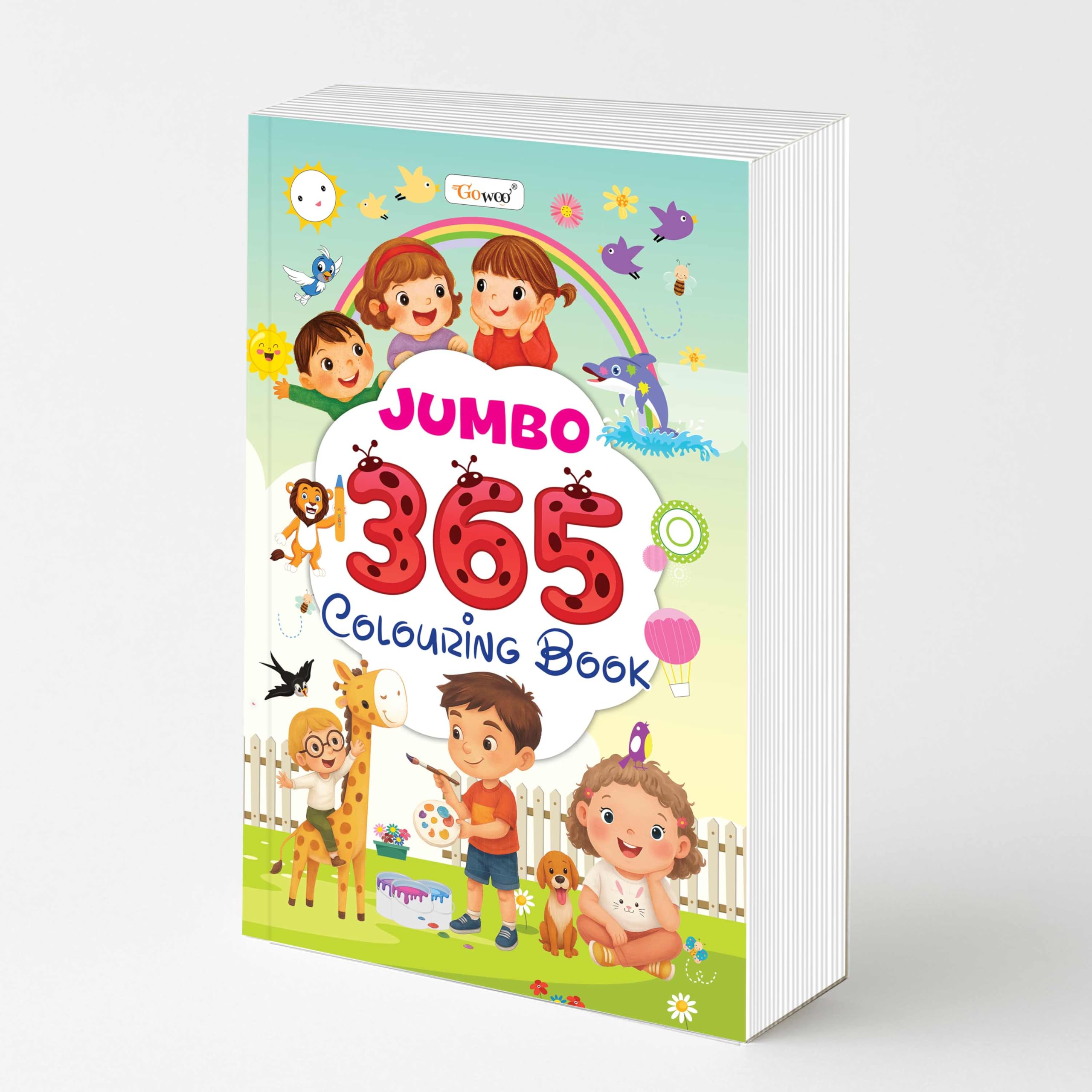JUMBO  365 Colouring Book : educational book for kids, colouring workbook for toddlers, preschoolers drawing and colouring boo