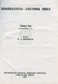 Mahabharata Cultural Index  Vol. I, Fasc I To Iv