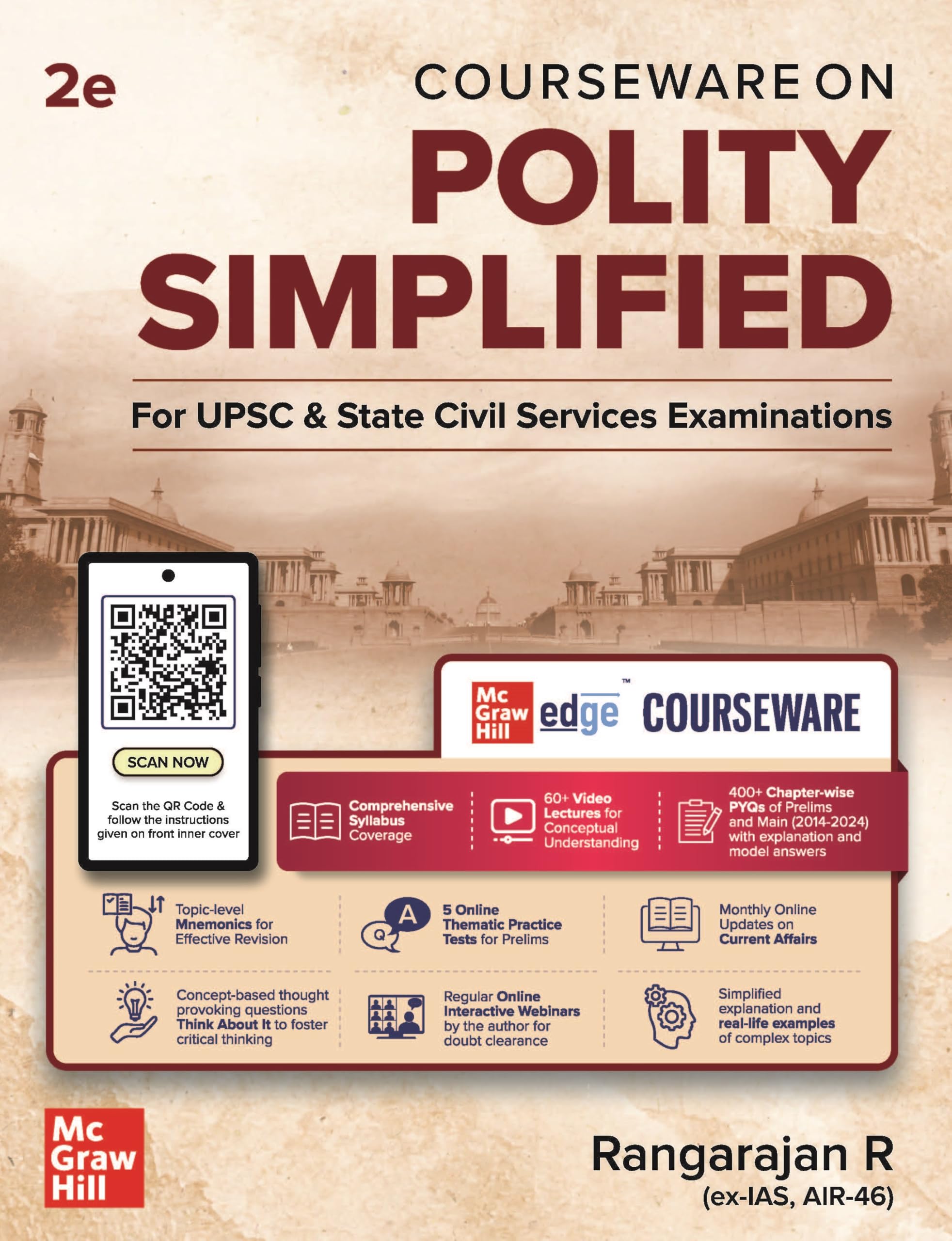 Polity Simplified Courseware, 2e by Rangarajan R (ex. IAS) for UPSC 2026 | Indian Polity & Governance | 60+ Conceptual Video Lec