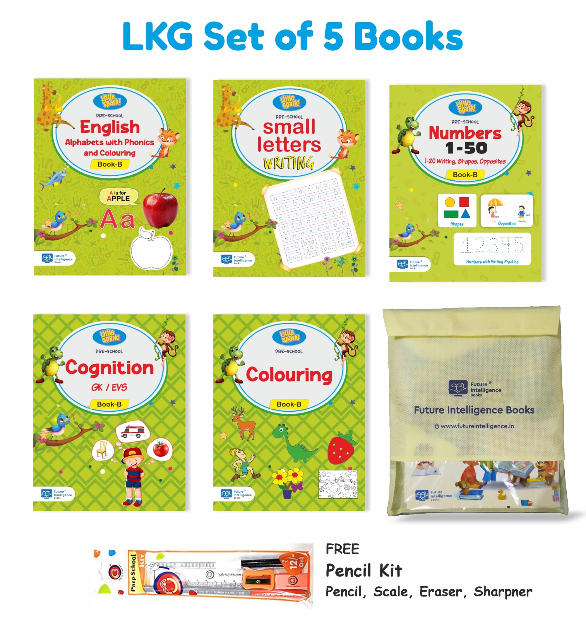 Kinder Series Lkg Text Books For Kids / Lower Kindergarten Books [244 Pages] (Alphabets, Writing, Maths, Gk Or Evs, Colouring) 4