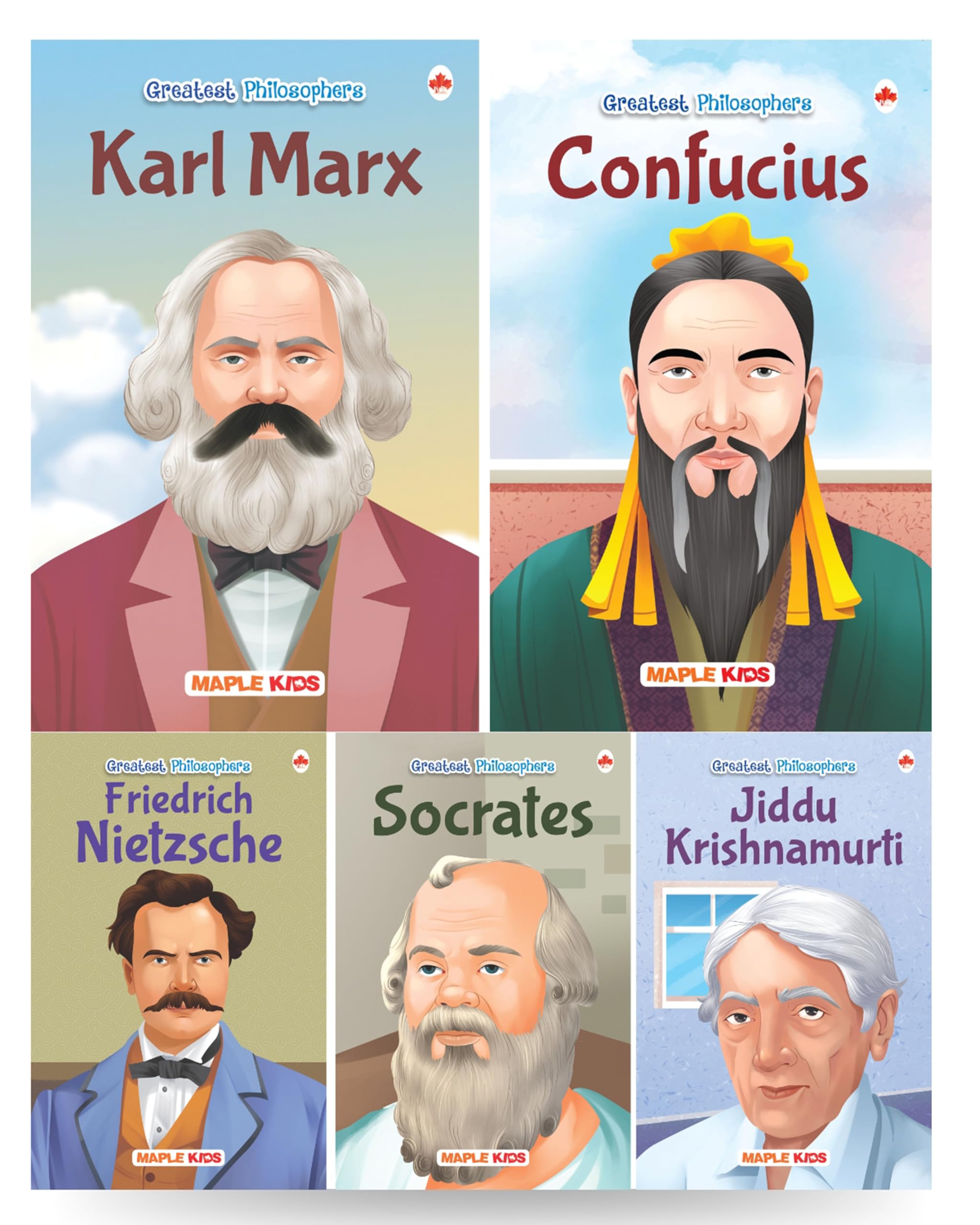 Story Books for Kids  Philosophers (Set of 5 Books)  Karl Marx, Confucius, Friedrich Nietzsche, Socrates, Jiddu Krishnamurthy 