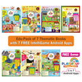 Playgroup 7 Textbooks For 2  3 Yr Kids Amaze Origin EduPack With 7 Free Intelligame Android Apps| Covers 7 Themes; 45 Topics, 