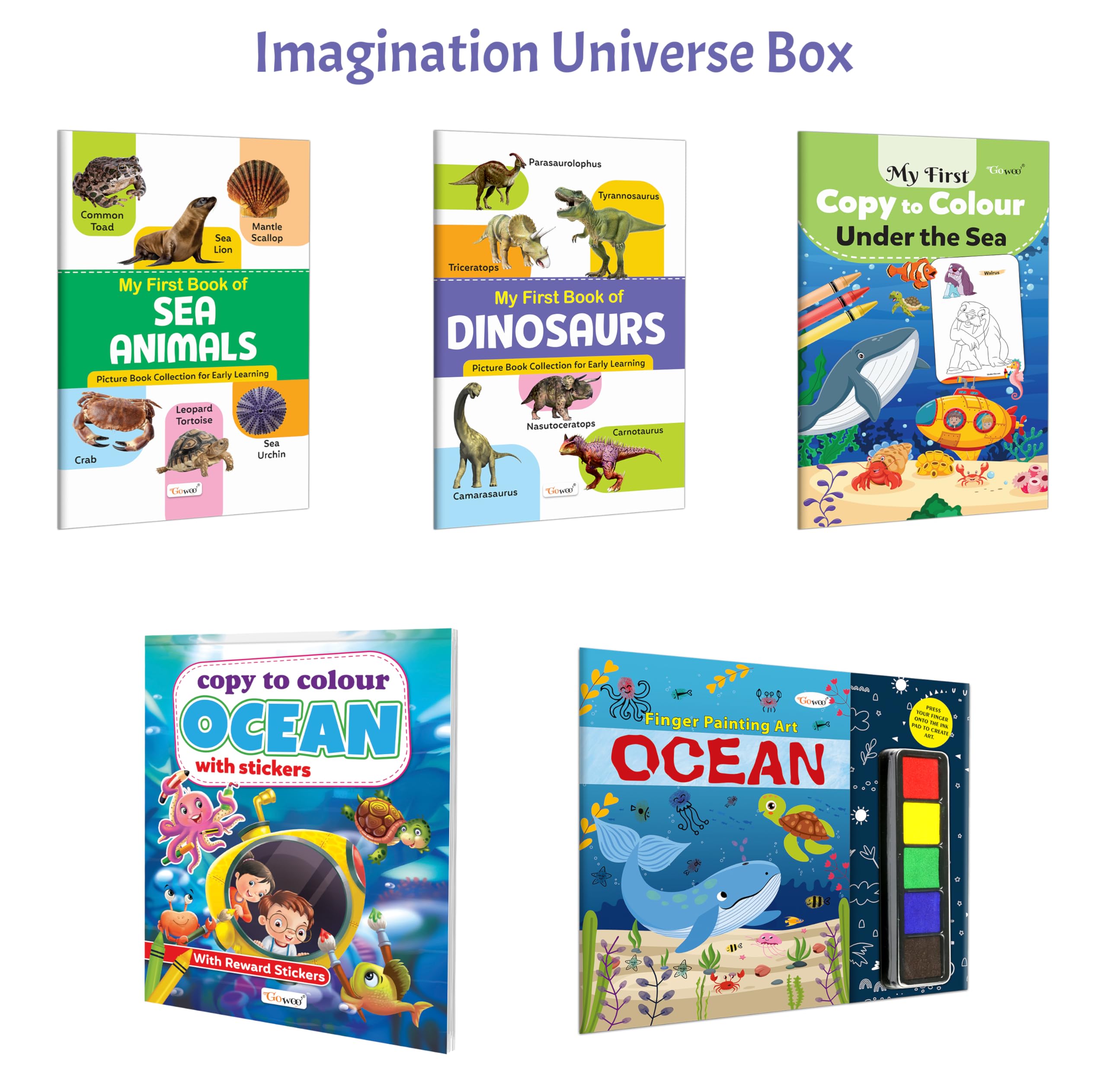 My First Book Of: Dinosaurs, Sea Animals and more : Ocean & dinosaur fun, Kids copy to colour, Creative sea adventure, Storytim