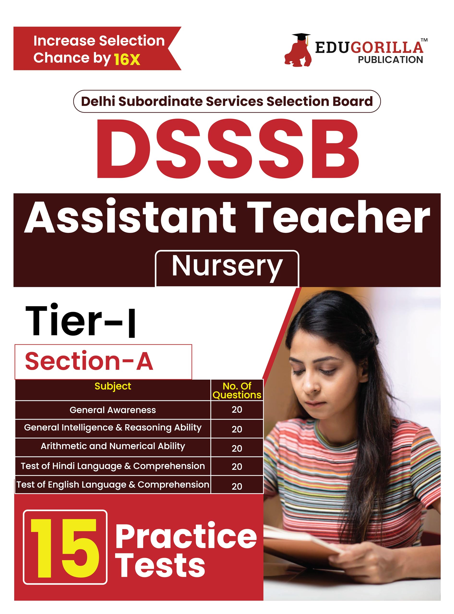Dsssb Assistant Teacher (Nursery) Recruitment Exam 2024 (English Edition) | 15 Solved Practice Tests (SectionA) With Free Acces