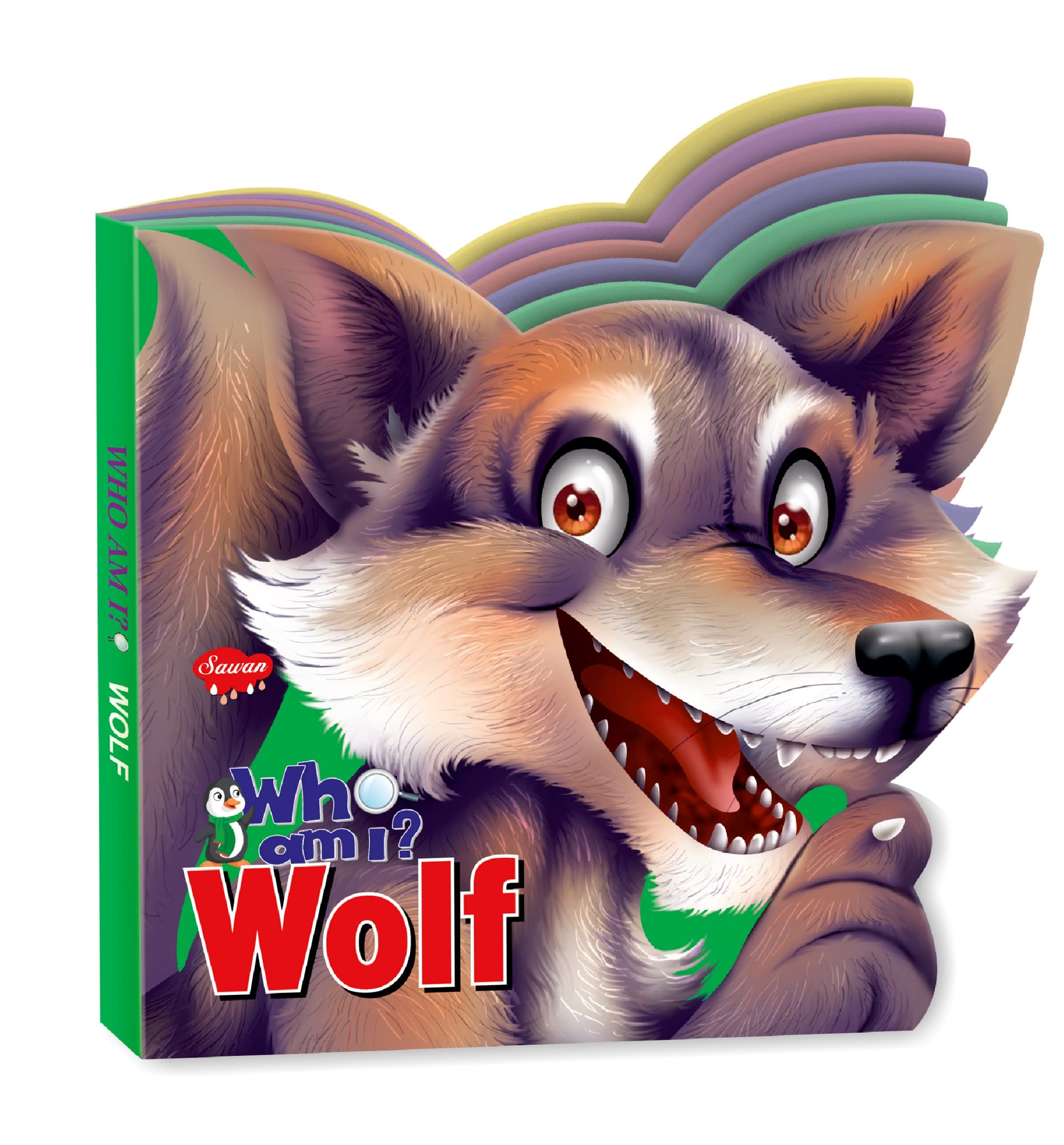 Sawan Presents Who Am I Wolf | DieCut Shape BoardBook