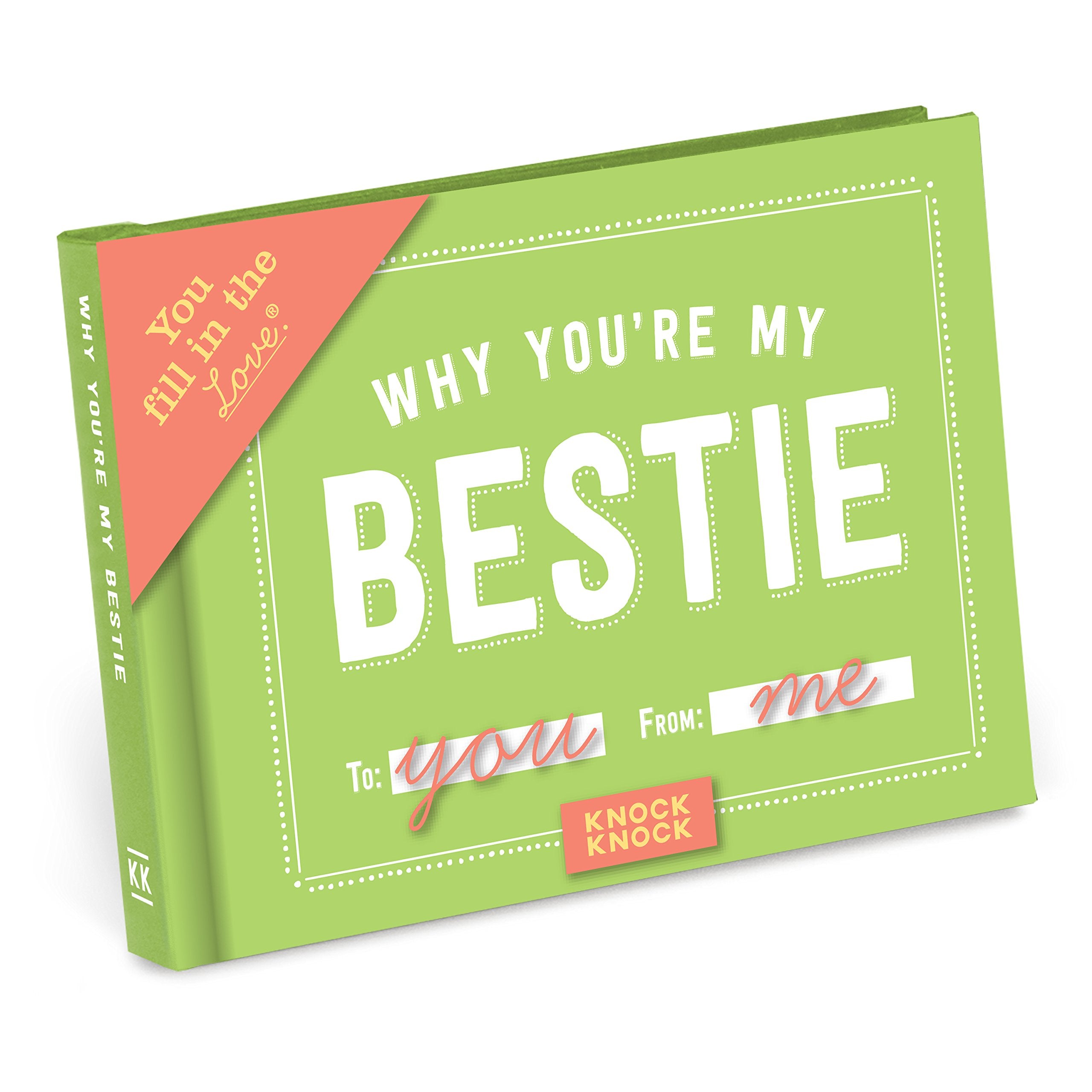 Knock Knock Why Youre My Bestie Book Fill in the Love FillintheBlank Book Gift Journal, 4.5 x 3.25Inches