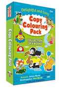 Colouring book: Copy Colouring Pack  Collection of 8 books  Delightful and Easy  Colouring activity pack  Animals, ABC, 123,