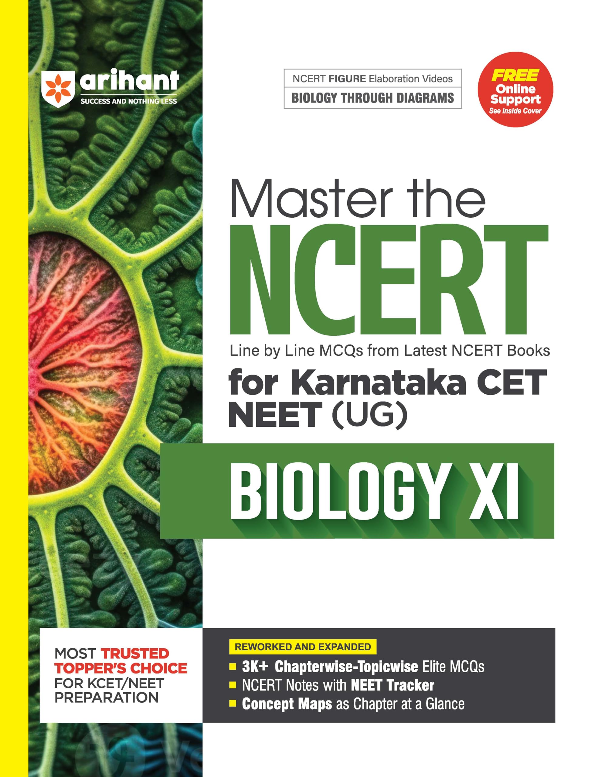 Arihant Master the NCERT Biology Class 11 | 2000+ ChapterwiseTopicwise MCQs | Concept Maps & NCERT Tracker | For KCET, NEET, JE