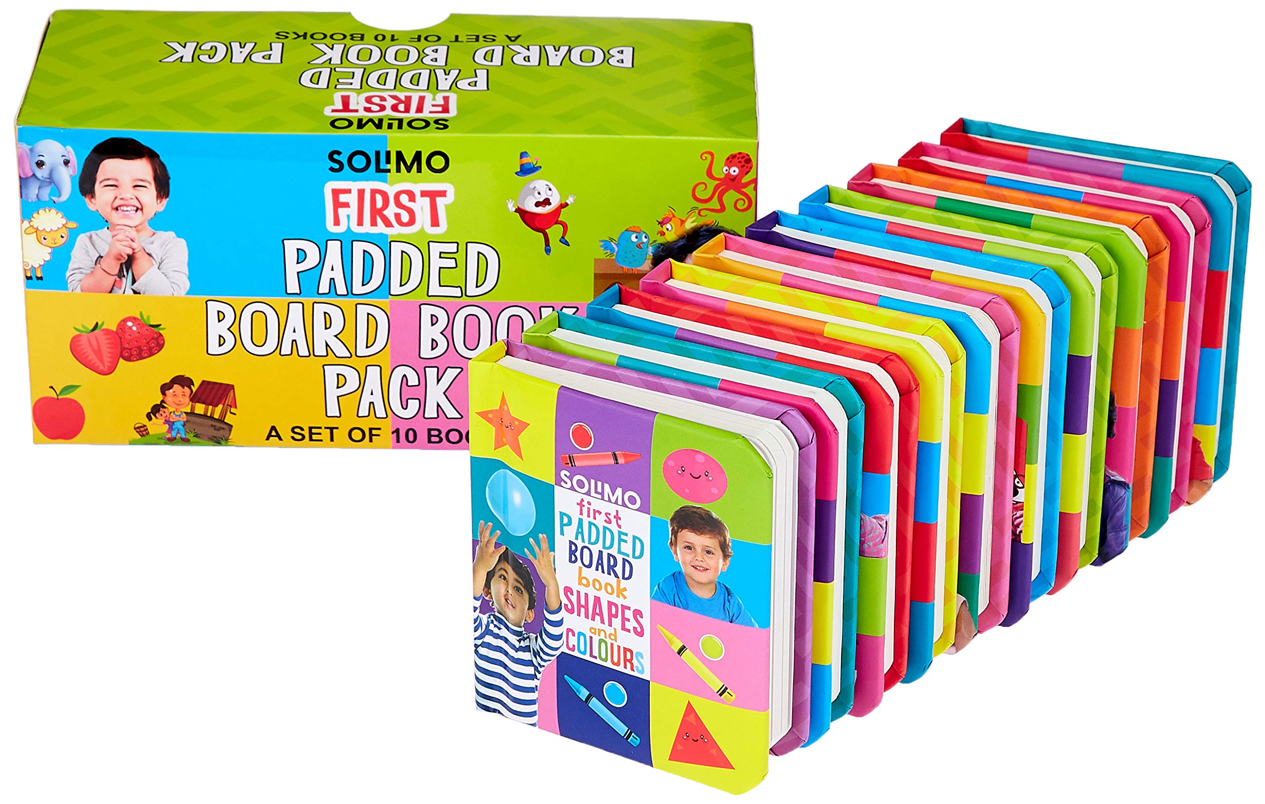 Amazon Brand  Solimo First Padded Board Book Pack, Set Of 10