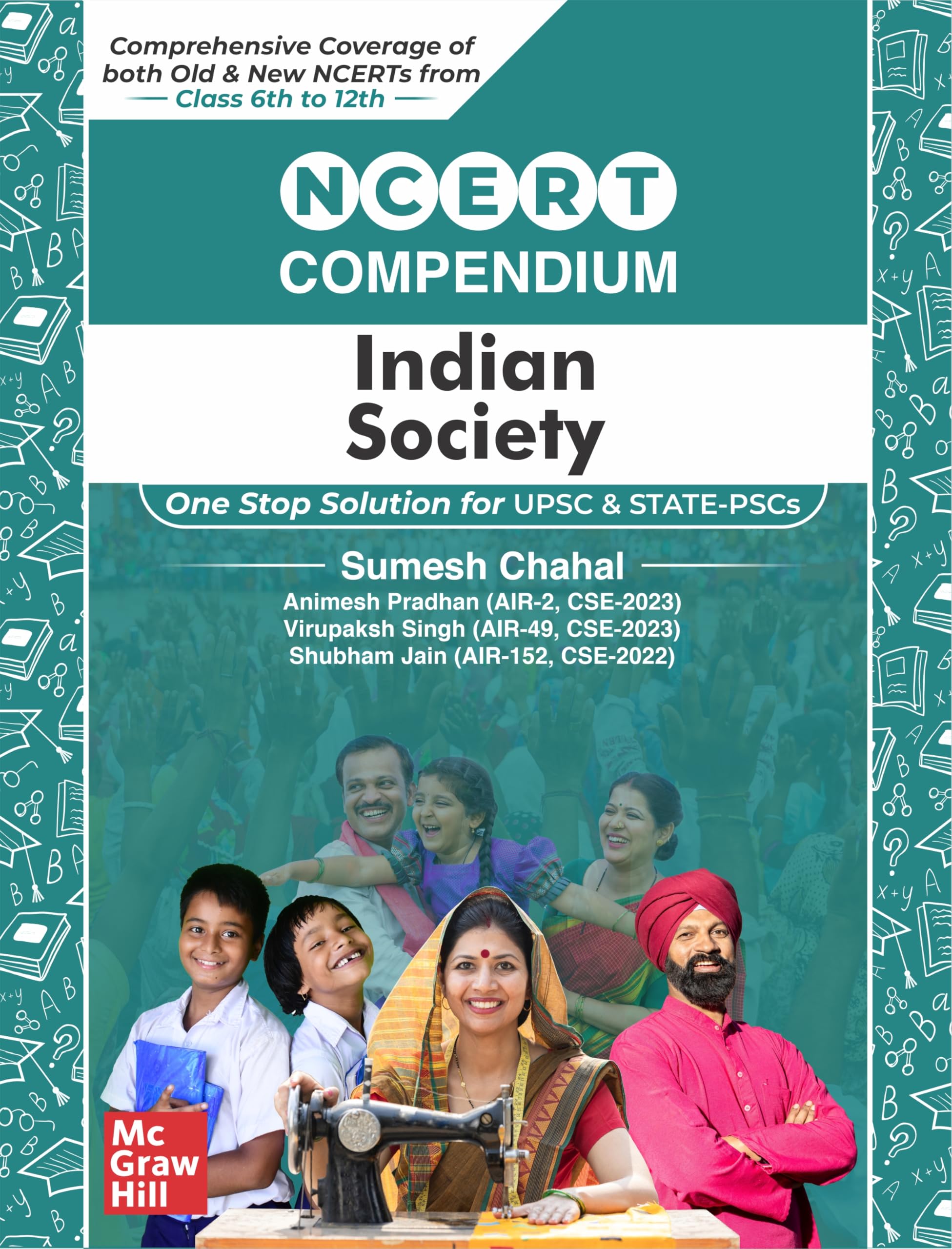 McGraw Hills NCERT Compendium (Indian Society) for UPSC and State PSCs | Class 6 to 12 | Old & New NCERT | English Medium