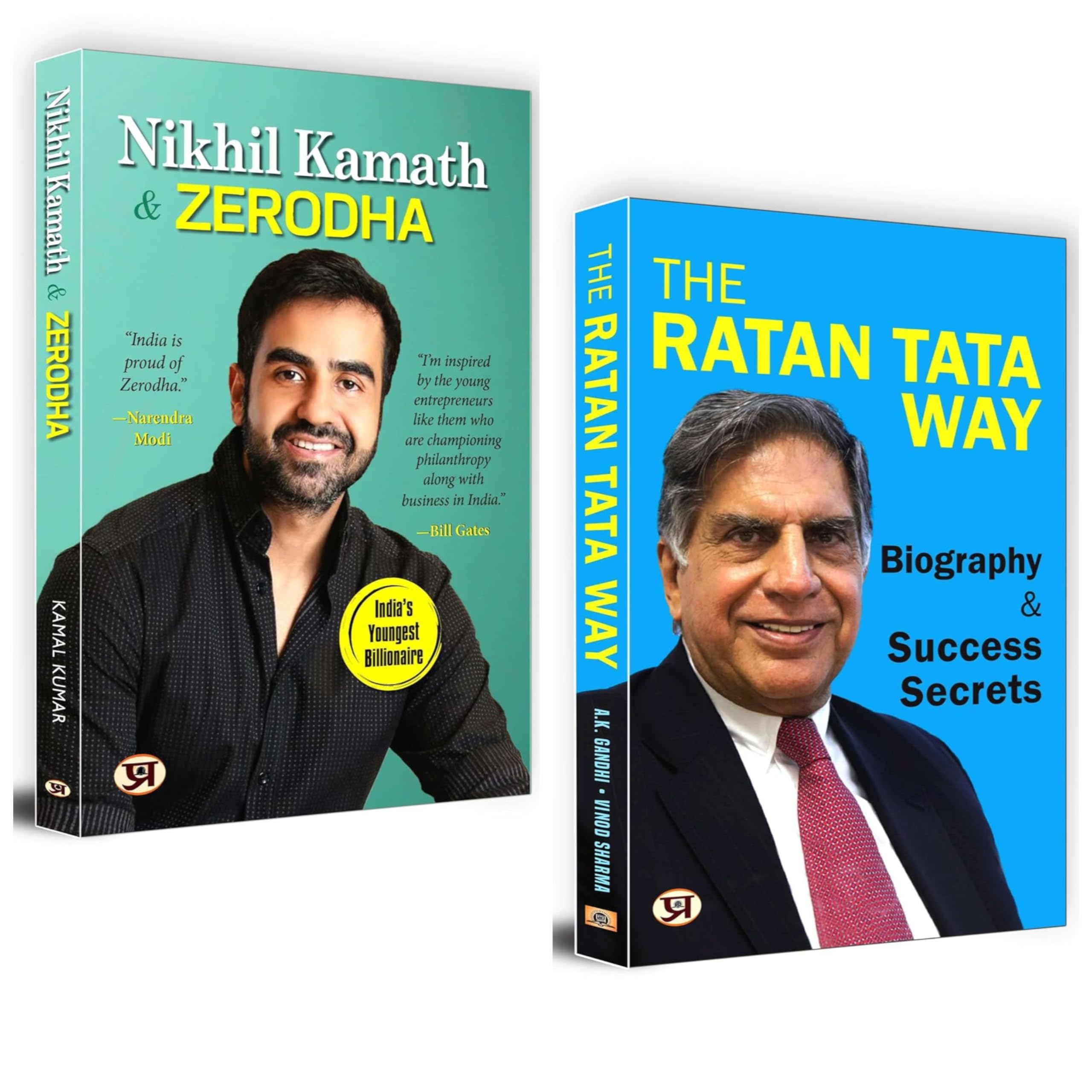 Indian Business Icons Bundle: Nikhil Kamath & Zerodha : Inspiring Journey | The Ratan Tata Way : Biography | Leadership, Innovat