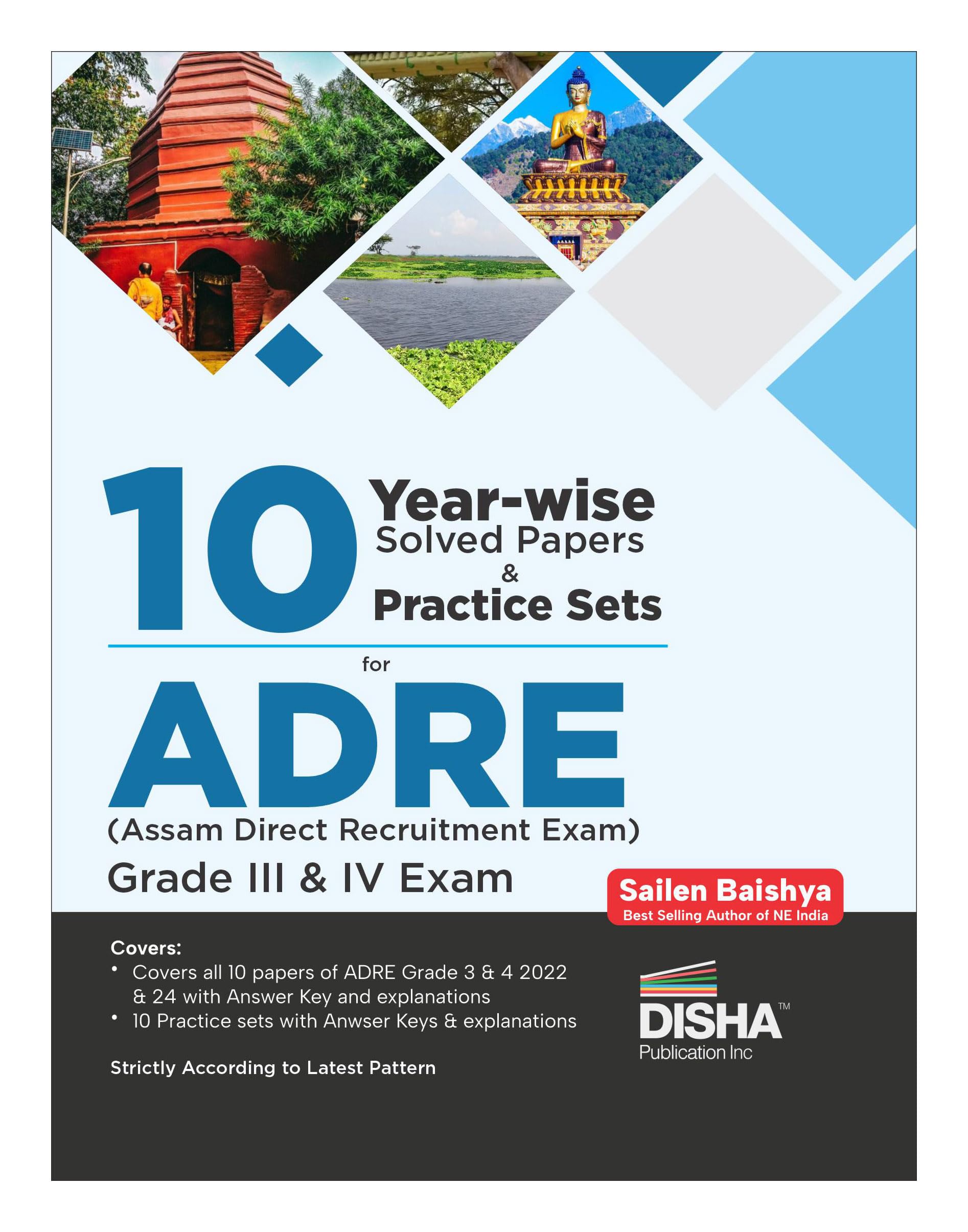 Disha 10 YearWise Solved Papers & 10 Practice Sets For Adre (Assam Direct Recruitment Exam) Grade Iii & Iv Exam