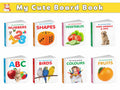 Early Learning Board Book Set for Toddlers : ABC, Colours, Birds, Fruits, Farm Animals & Pets, Vegetables, Shapes and Numbers Cu
