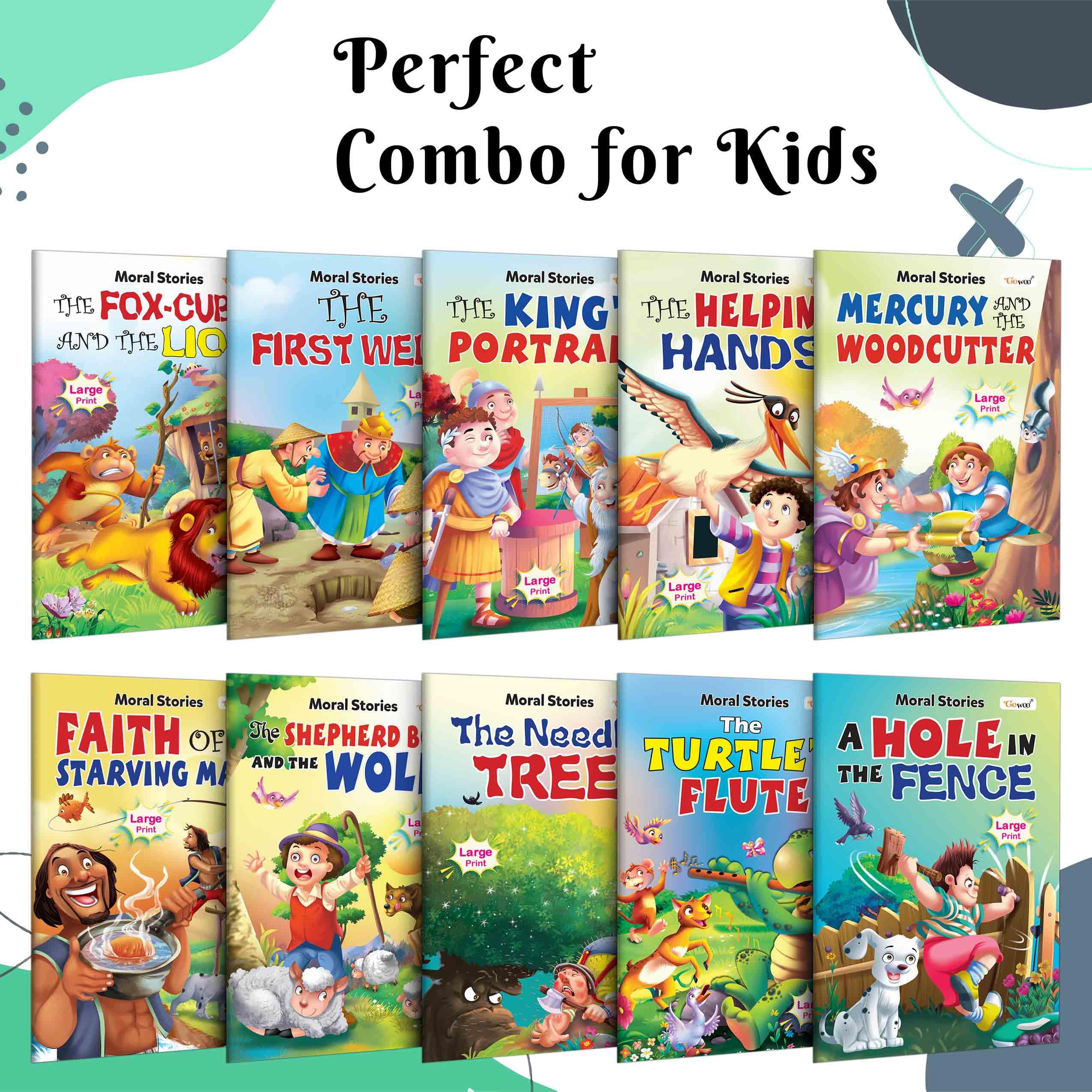 My First Complete Learning Library Pack 1 : Pack of 10 Story Books for Children with Character Building Stories | Toddler Story 
