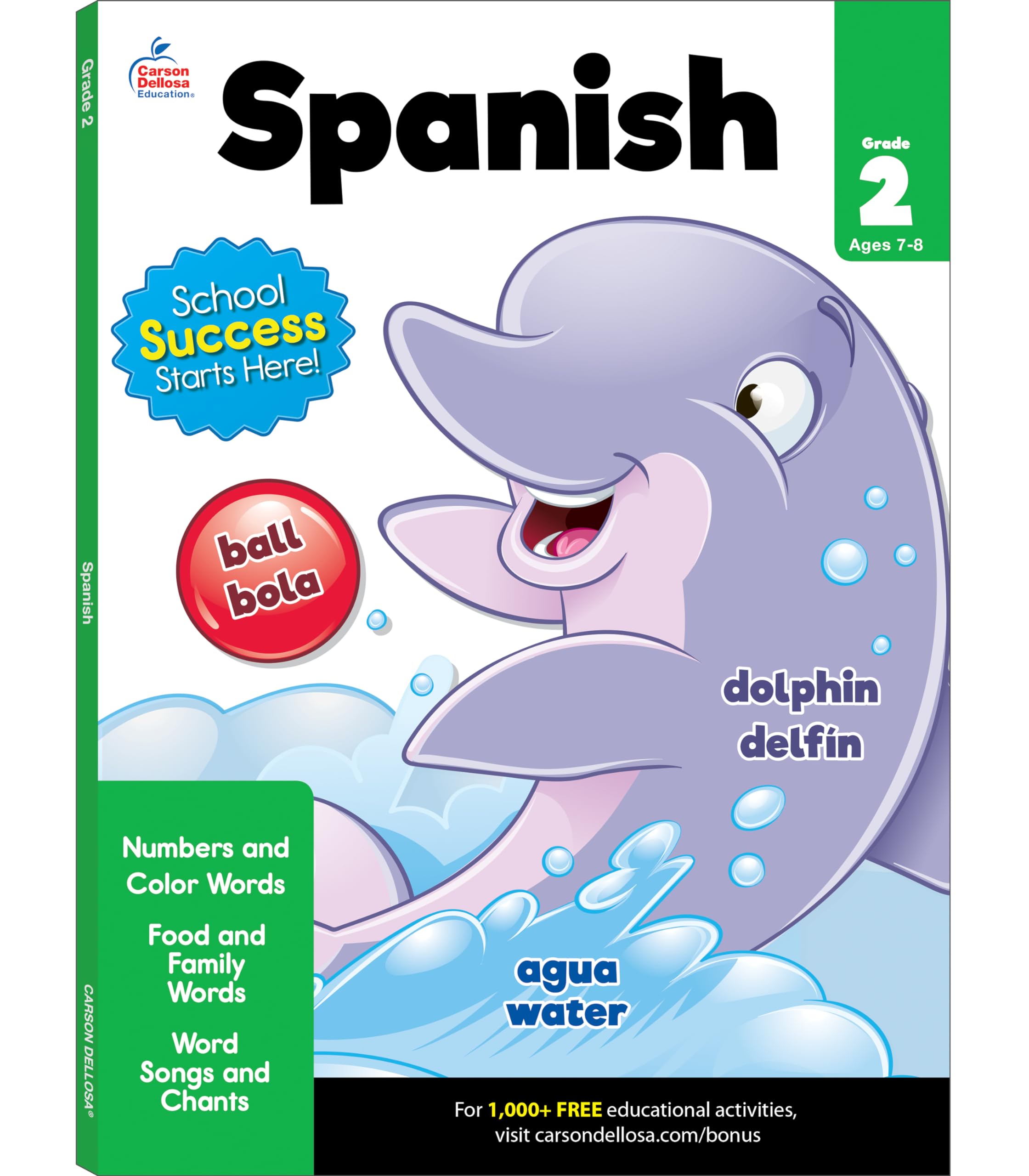 Carson Dellosa Spanish, Grade 2 Workbook (Brighter Child Workbooks)
