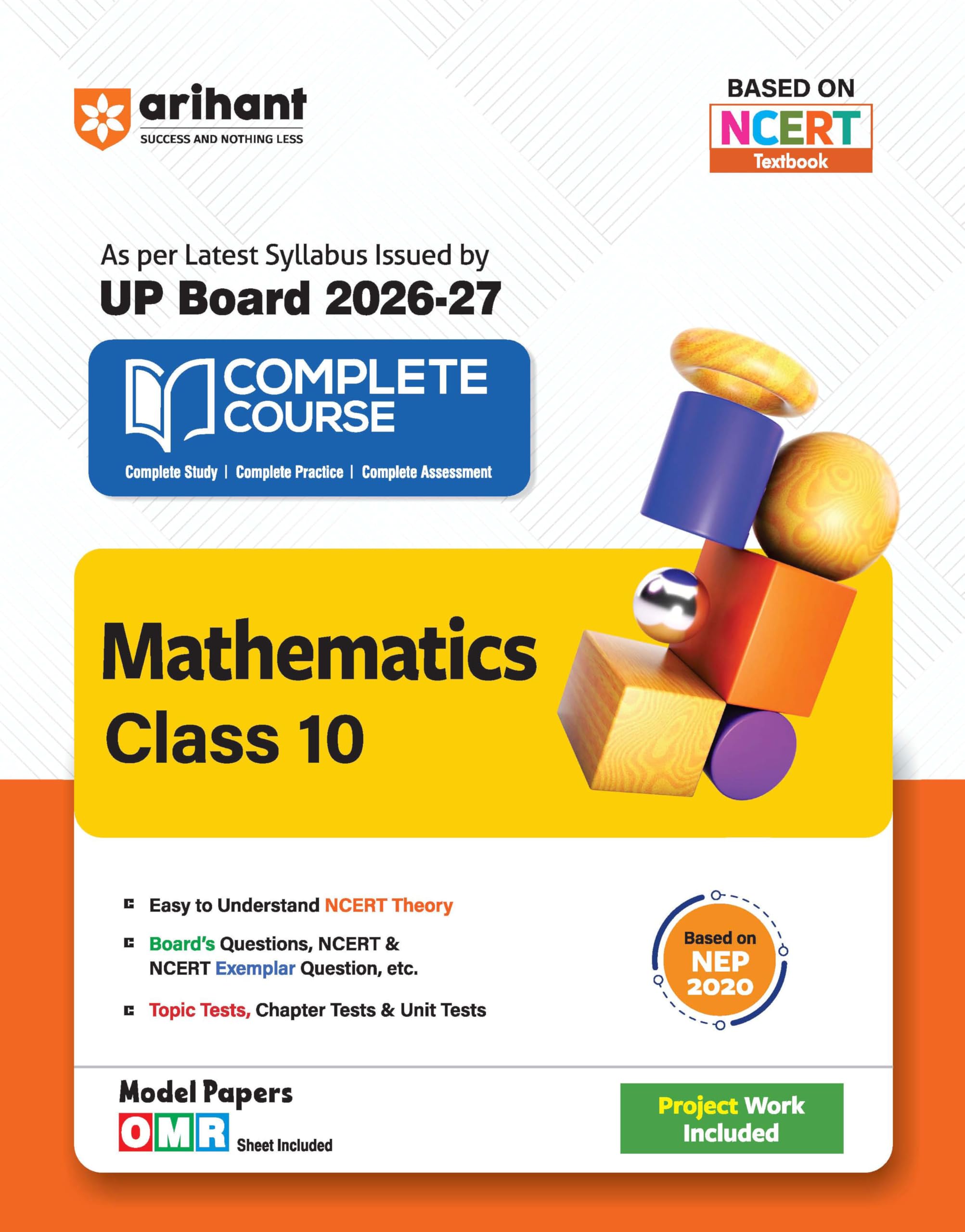 Arihant UP Board 202627 Complete Course Mathematics Class 10 | Based on NCERT Textbook | NEP 2020 | Chapter Tests, Topic Tests,