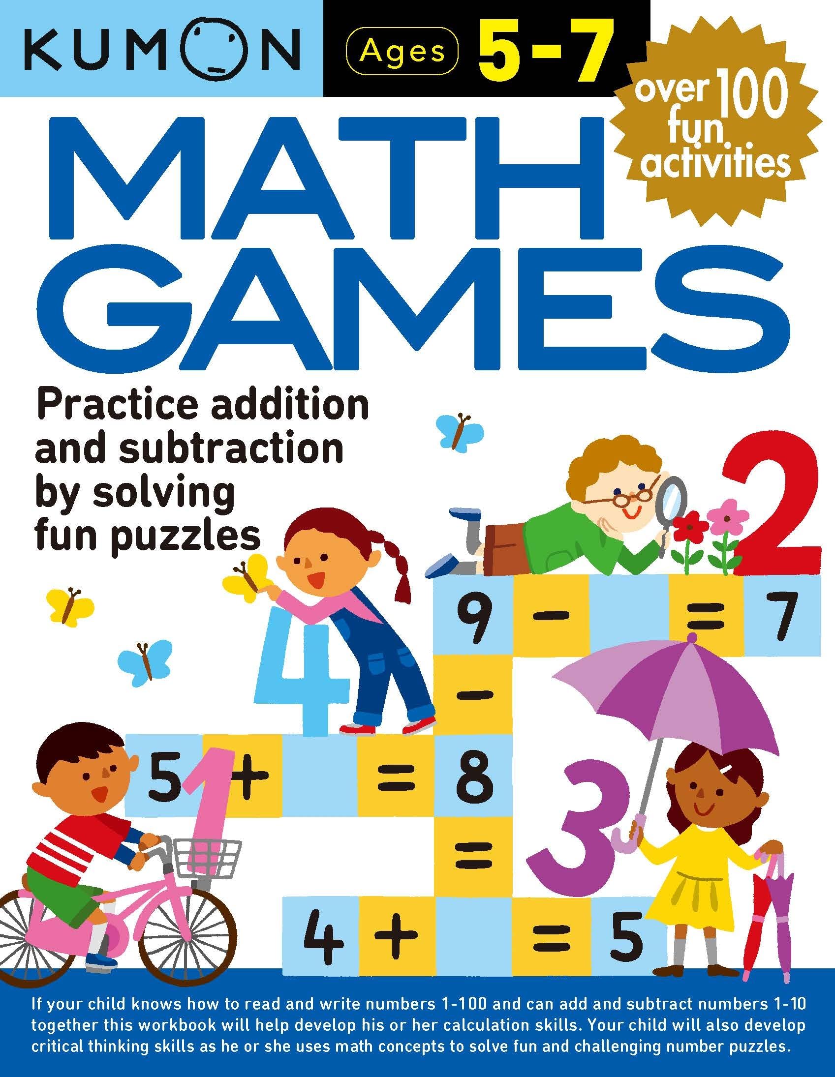 Kumon Math Games (Math Skills), Ages 57, 128 pages (Kumon: Math Skills)