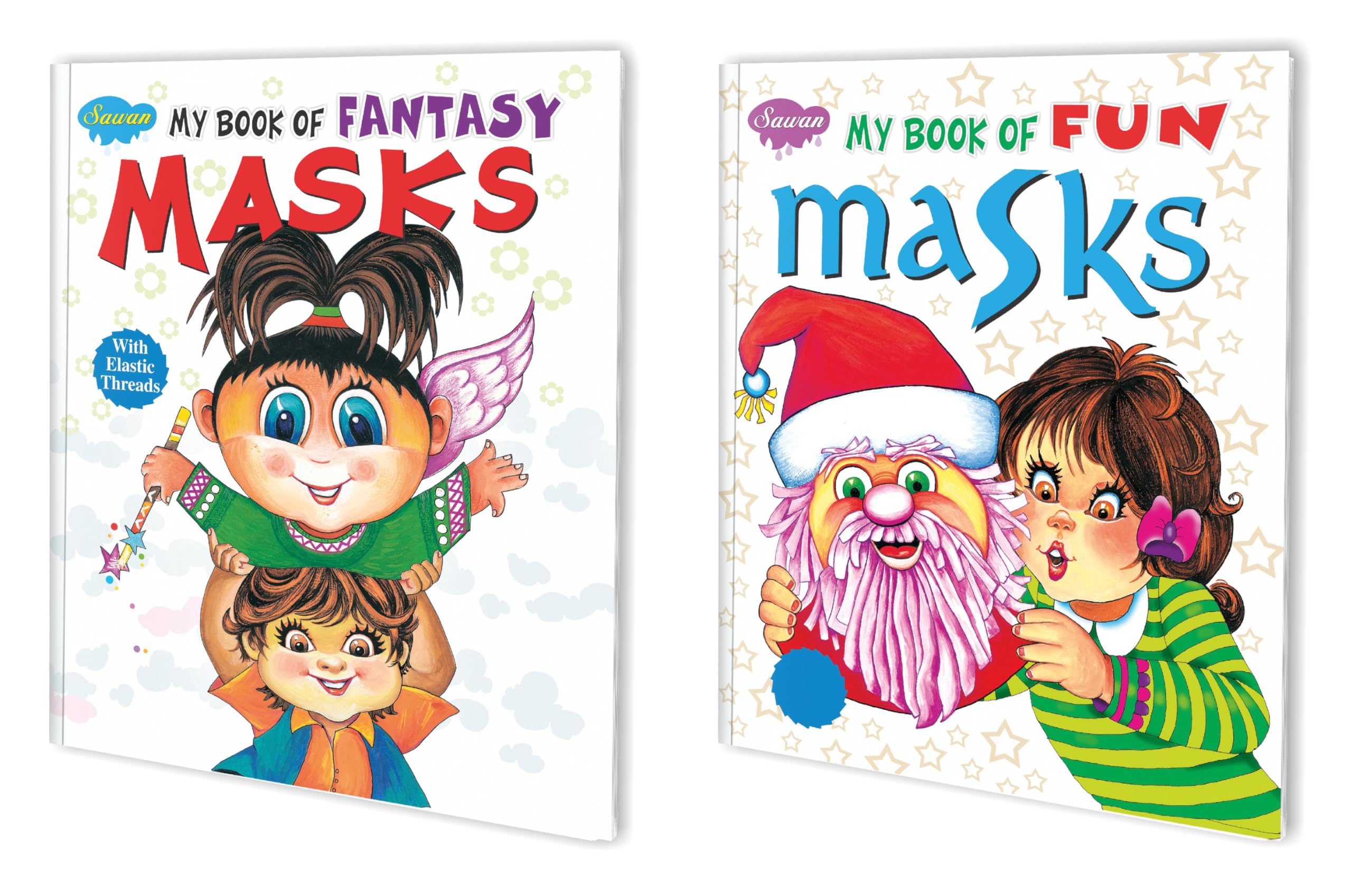 Manoj Publications Sawan Fun With Masks My Book Of Fantasy Masks And My Book Of Fun Masks | Set Of 2 Books