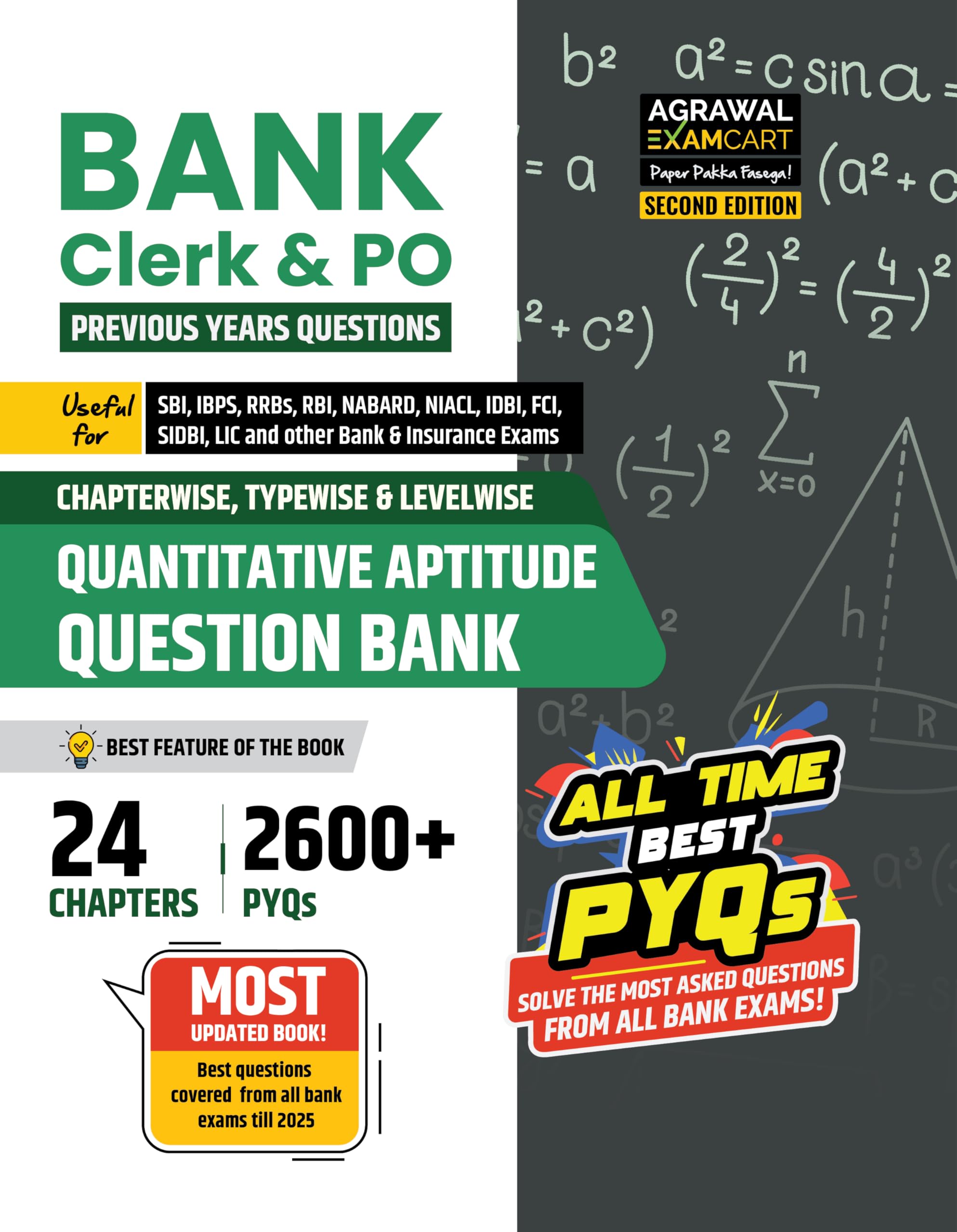 Examcart Bank Clerk & PO Quantitative Aptitude Question Bank | Chapter, Type & Levelwise Previous Year Questions | 24 Chapters 