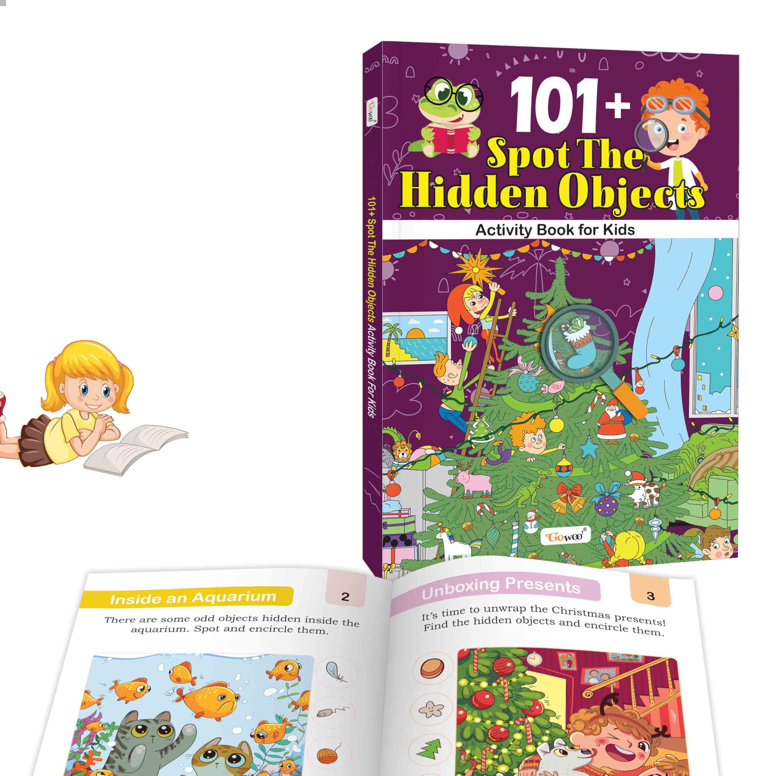 101+ Spot the Hidden Objects Activity Book for Kids : Early learning book, Puzzles book for Toddlers, Preschoolers and Kindergar