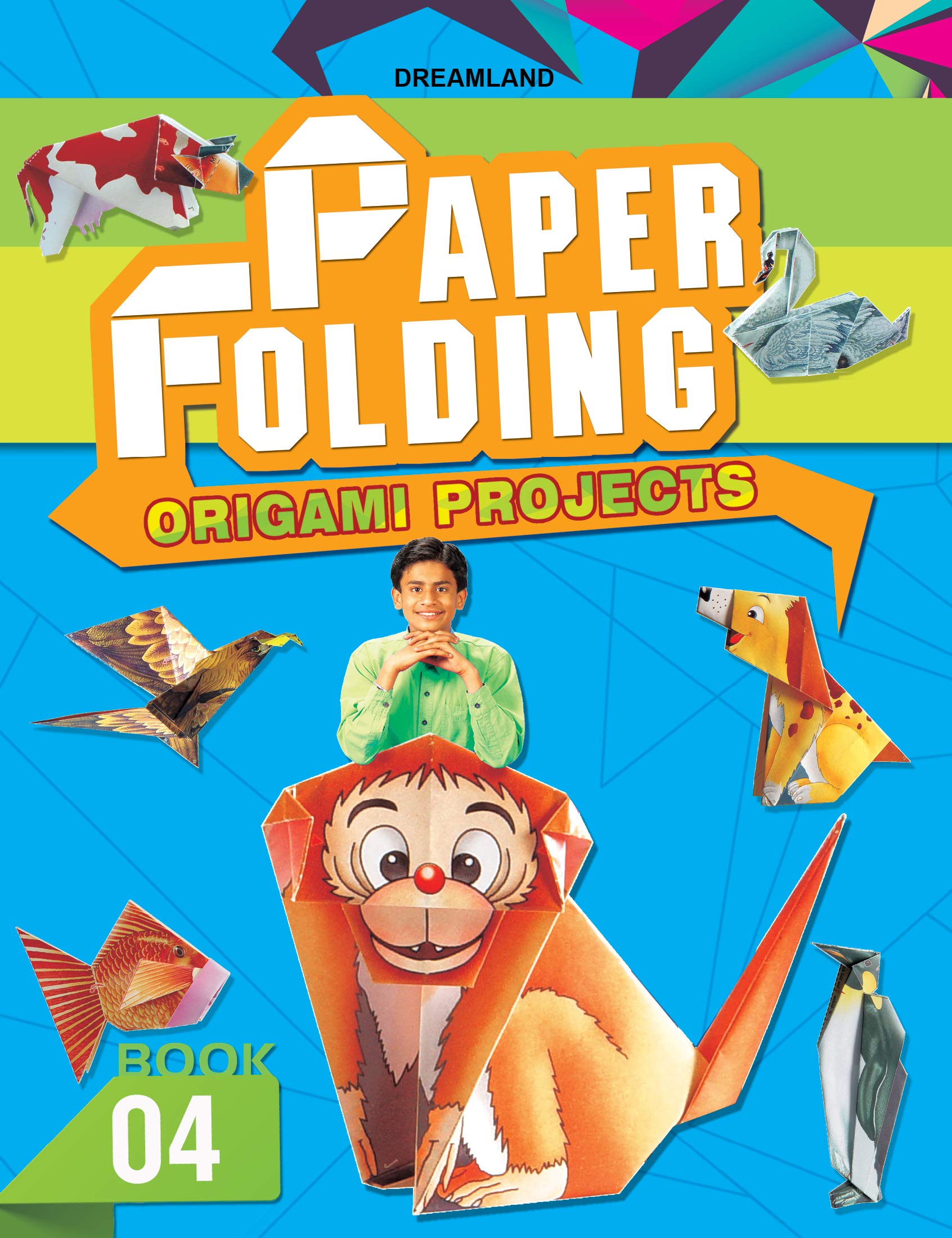 Paper Folding Origami Book 4 with Illustrated Printed Origami Sheets | 64 Pages of StepbyStep Easy Paper Folding Projects for 