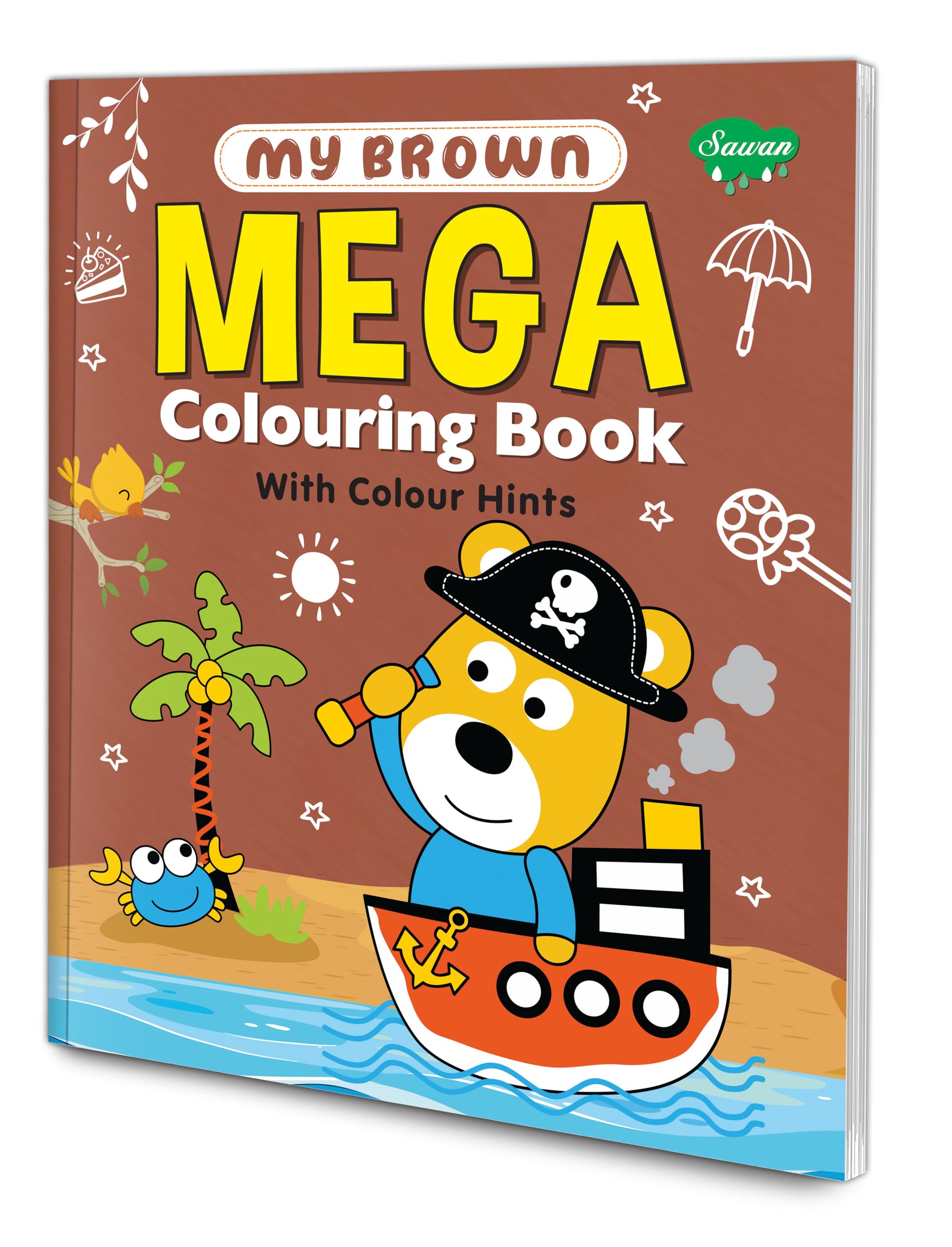My Brown Mega Colouring Book With Colour Hints| A Burst of Colors for Budding Artists