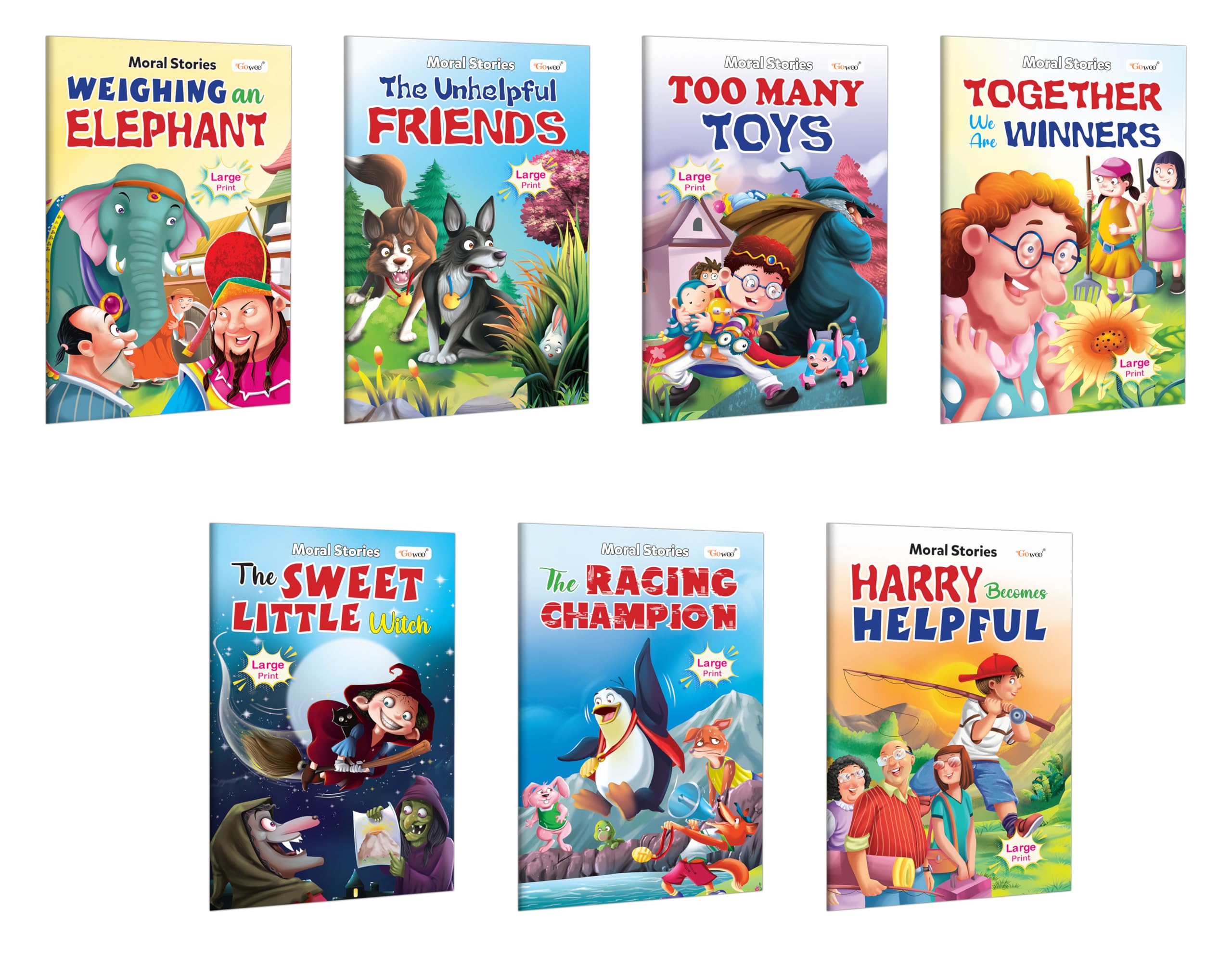 Harry Becomes Helpful, Weighing An Elephant, Unhelpful Friend, Too Many Toys and more  Moral Stories : Children story books, P