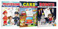 Professions, Cars and Robot  Creative Copy to Colour book : Kids Colouring Book, Copy and Color Book, Picture Coloring Book for