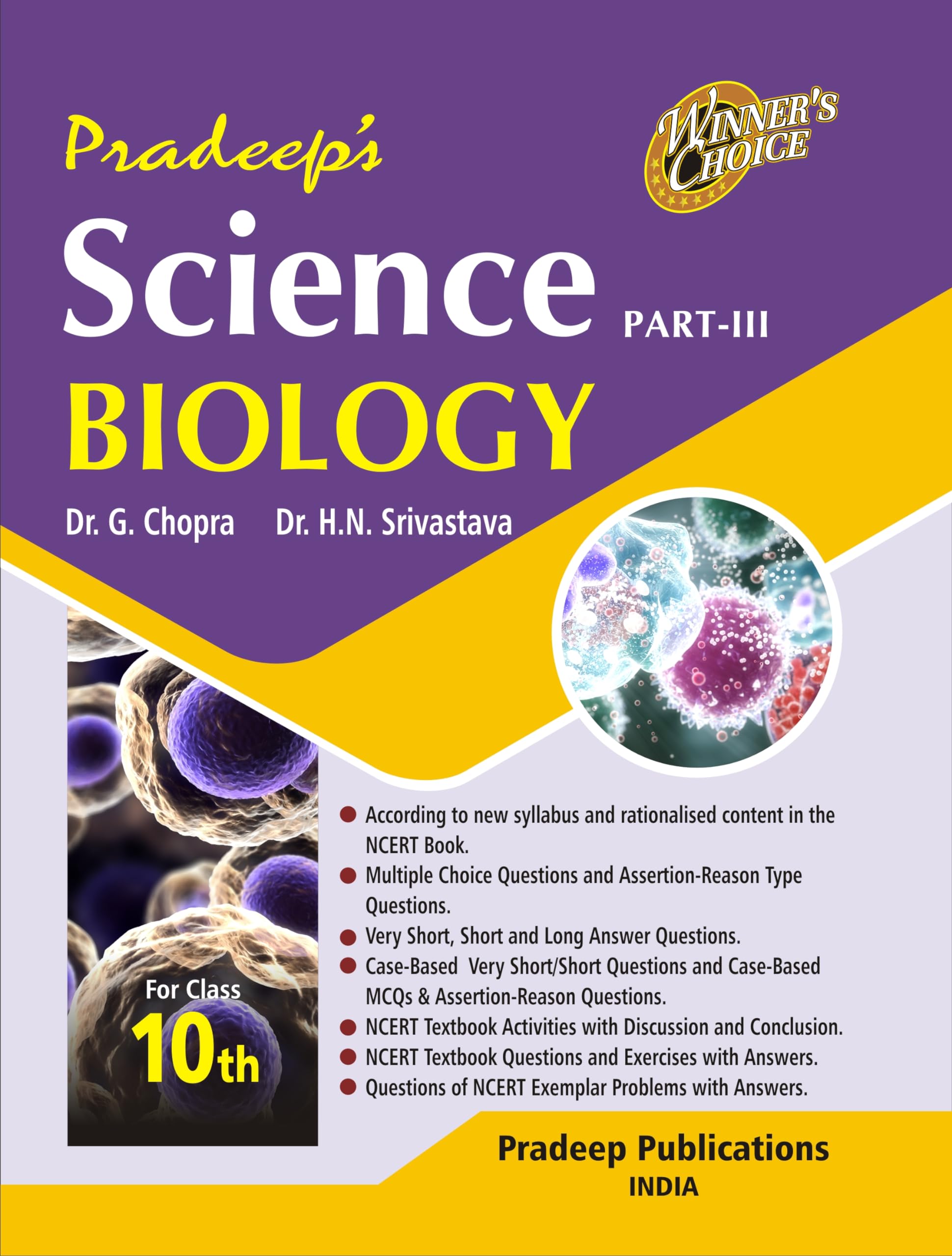 Pradeeps Science Biology Part  III for Class 10  Examination 202425