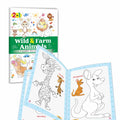 2 in 1 Wild & Farm Animals Copy to Colour : vibrant jungle creature colouring,educational farmyard art book, wildlife discovery