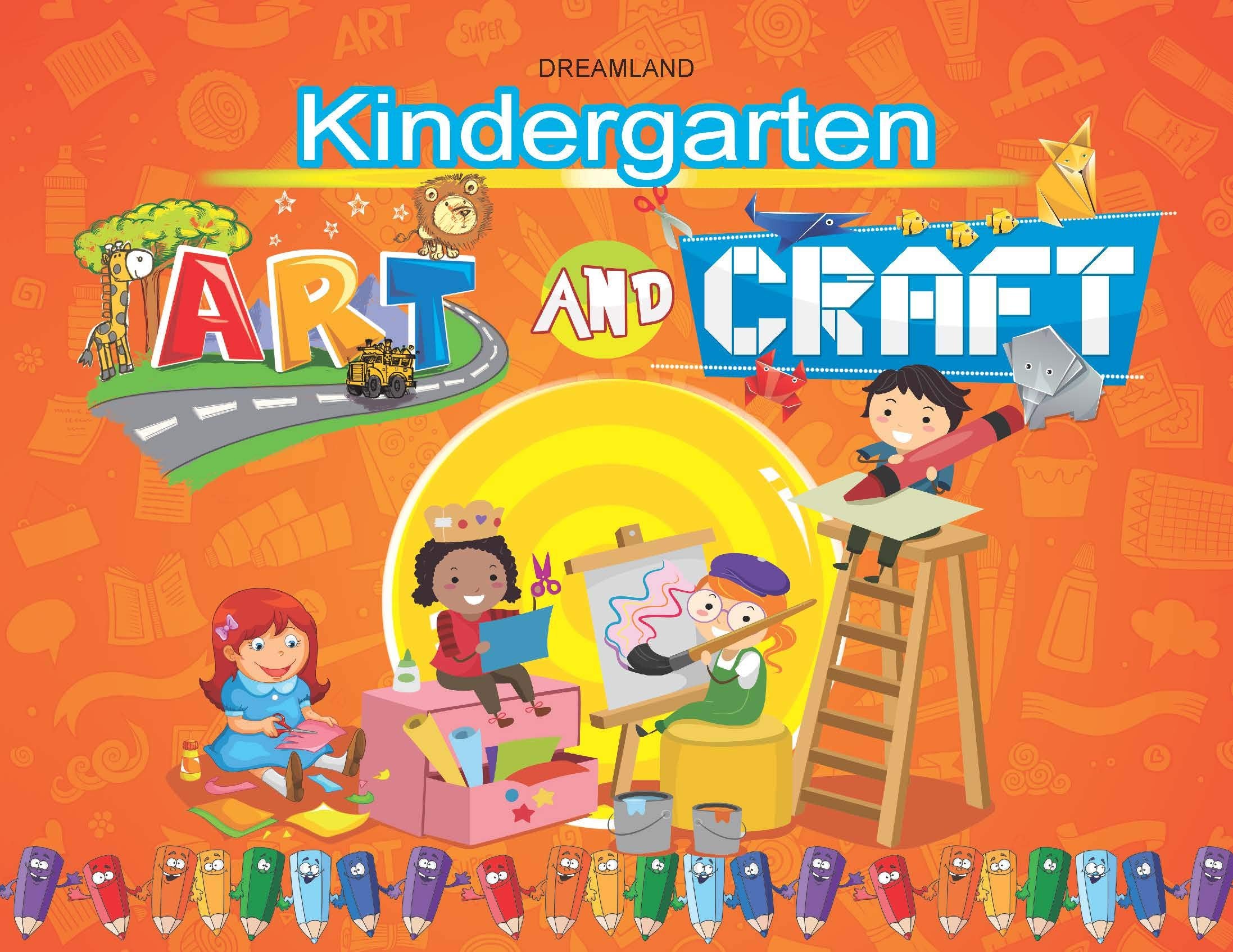 Kindergarten Art and Craft Book for Kids Ages 25  Early Learning Activity Book with Fun Creative Projects, Colouring, Cutting,