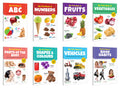 My First Book of ABC, Numbers, Fruits and more books (ENGHINDI) : Fun Learning for Kids, Preschool Learning Book, First Educati