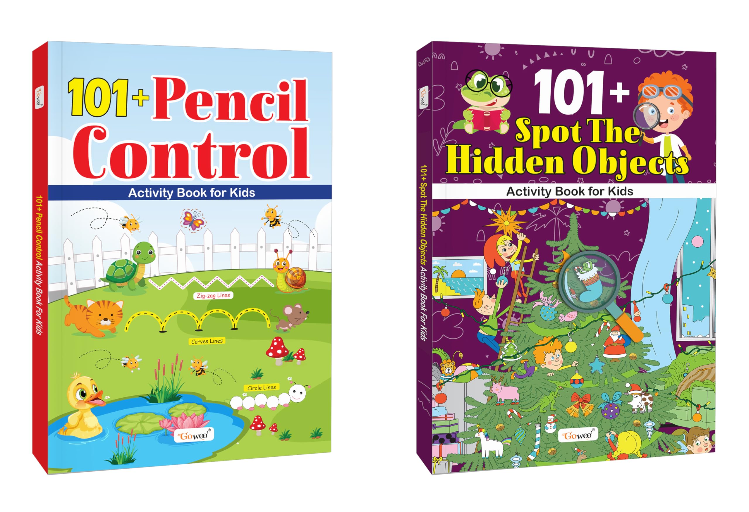 101+ Pencil Control and Spot the Hidden Objects Activity Book for Kids : Kids Learning Book with Activities, Fun Book, Preschool