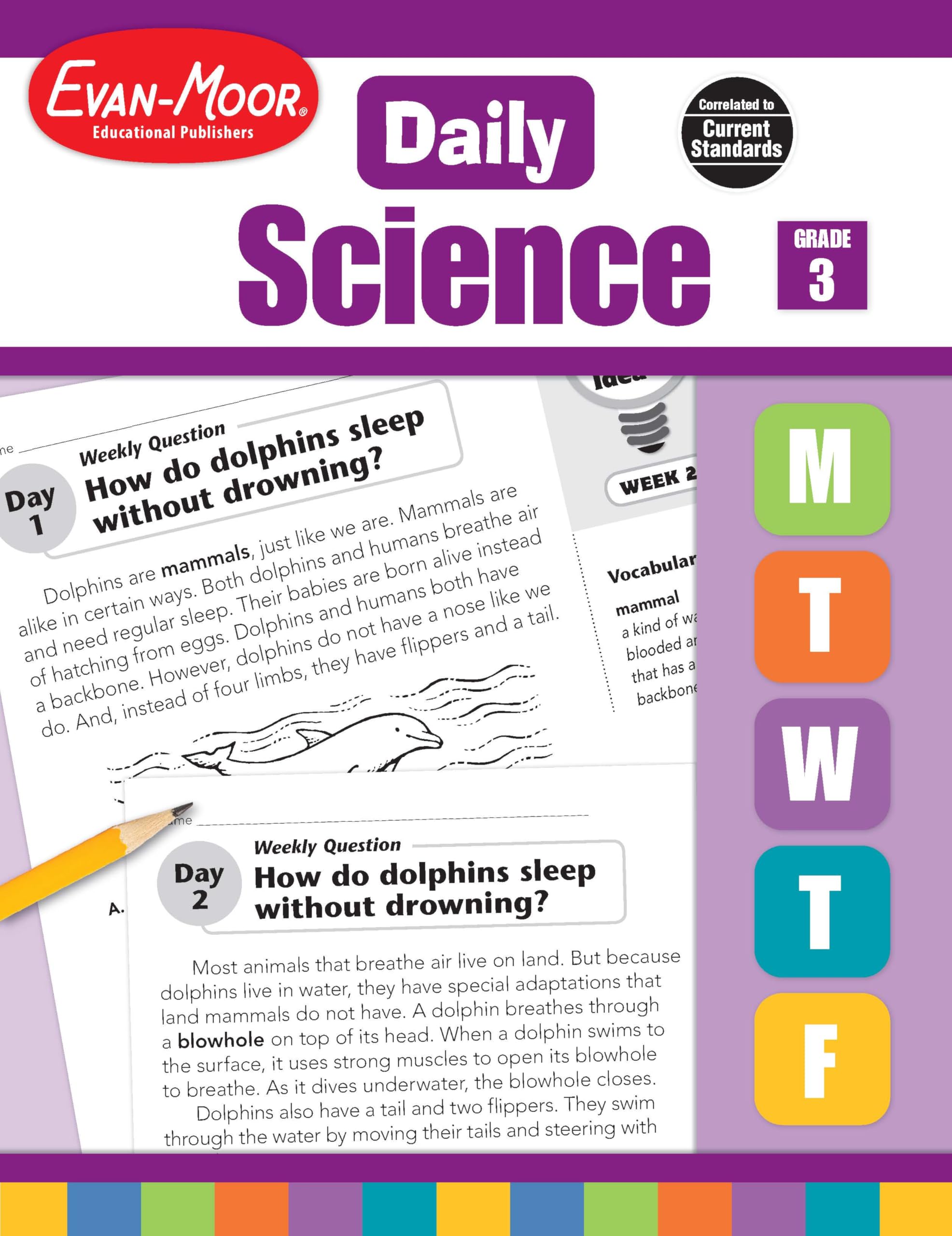 EvanMoor Daily Science, Grade 3 Homeschooling and Classroom Resource Workbook, Printable Worksheets, Teaching Edition, Earth, L