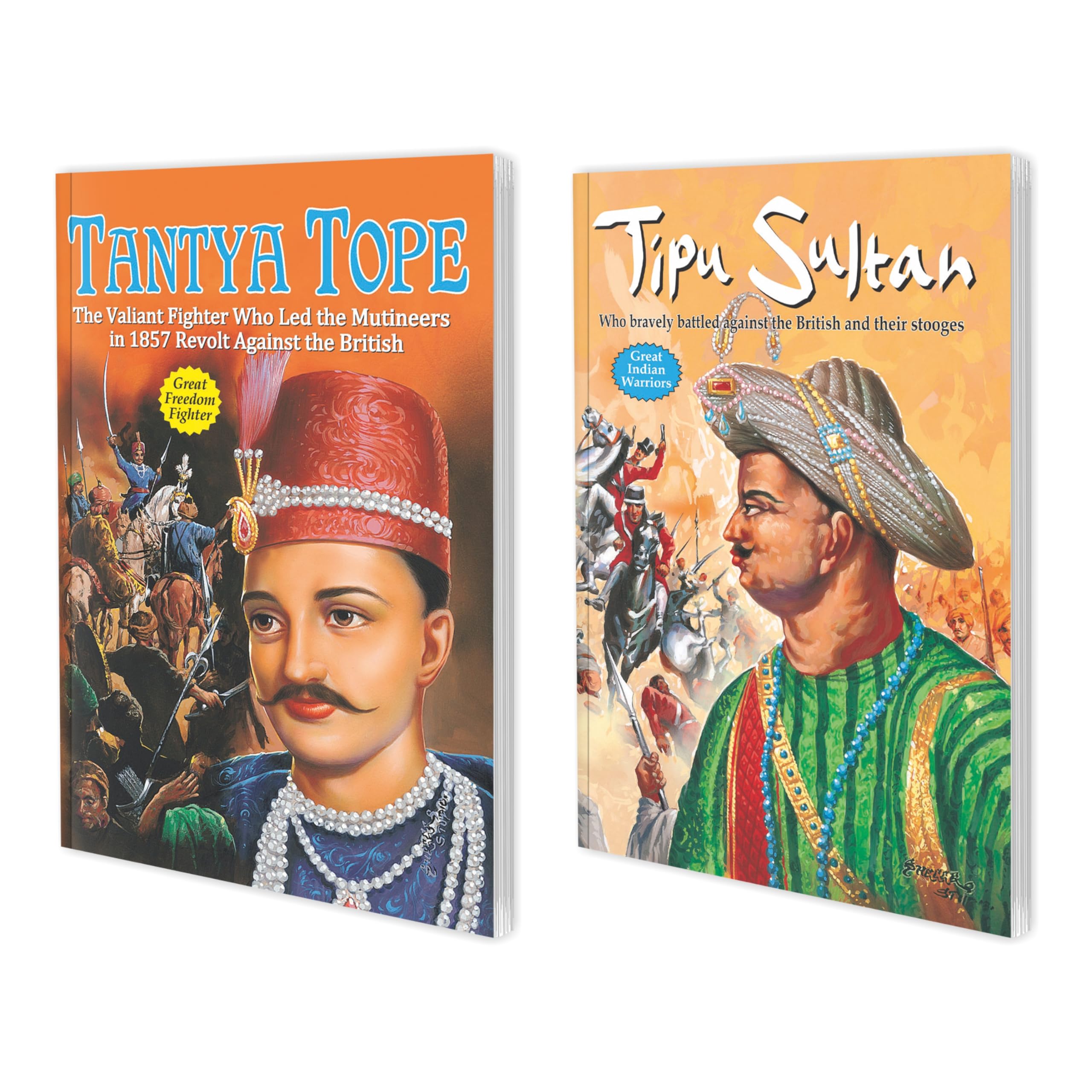 Biographies Of Freedom Fighters | Set Of 2 Books | Tipu Sultan And Tantya Tope