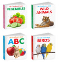 My First Cute Board Book All In One Learning Book For Children : ABC, Birds, Wild Animals and Vegetables  Baby board books coll