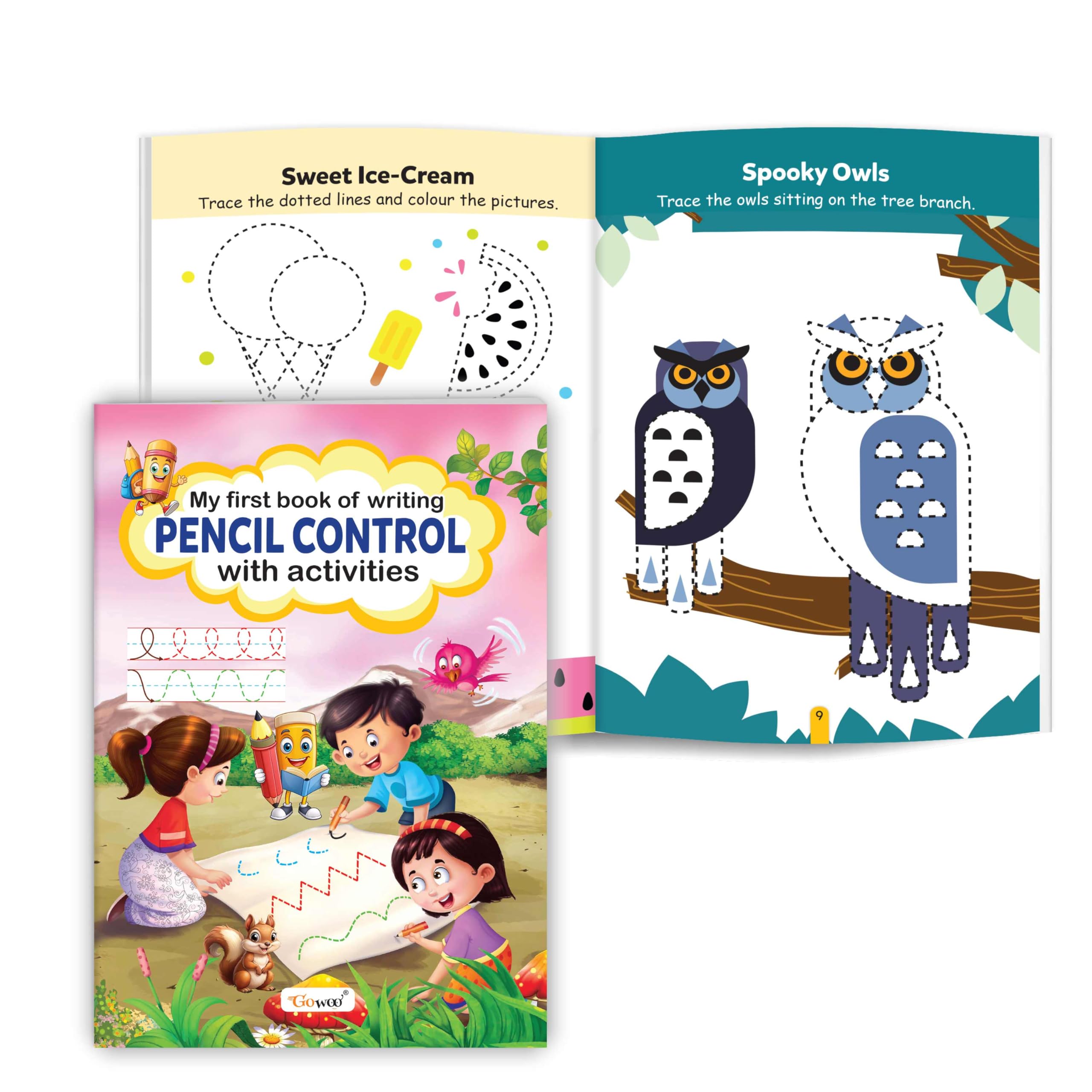 My First Book of Writing Pencil Control with activities : educational writing book for toddlers, first writing skills workbook, 