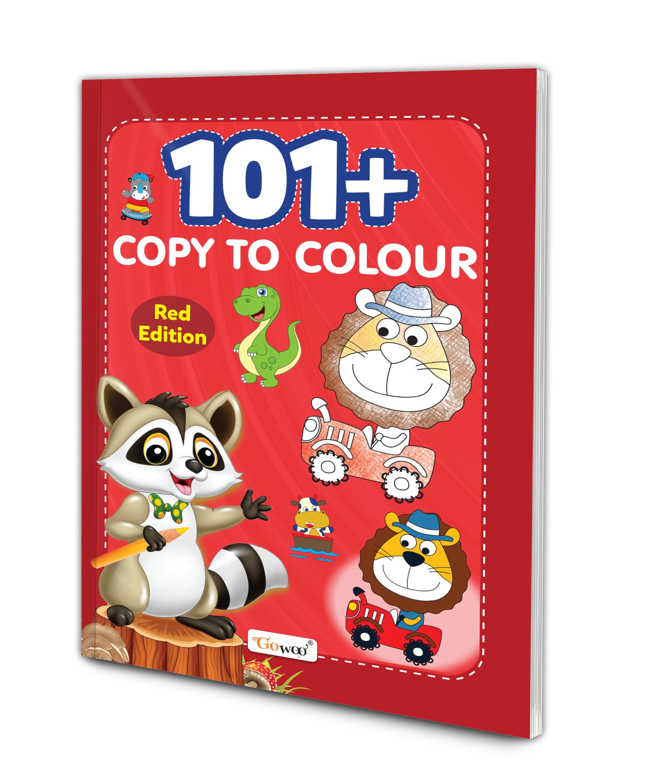 101+ Copy to Colour  Red Edition : Fun and Creative Colouring Book for Preschoolers, Early Learning Activity Book for Kids, Ed