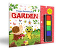 GARDEN  Fingerpainting and Colouring Art : Childrens creative thumbprint art book, Kids colouring book, Art activity book for c