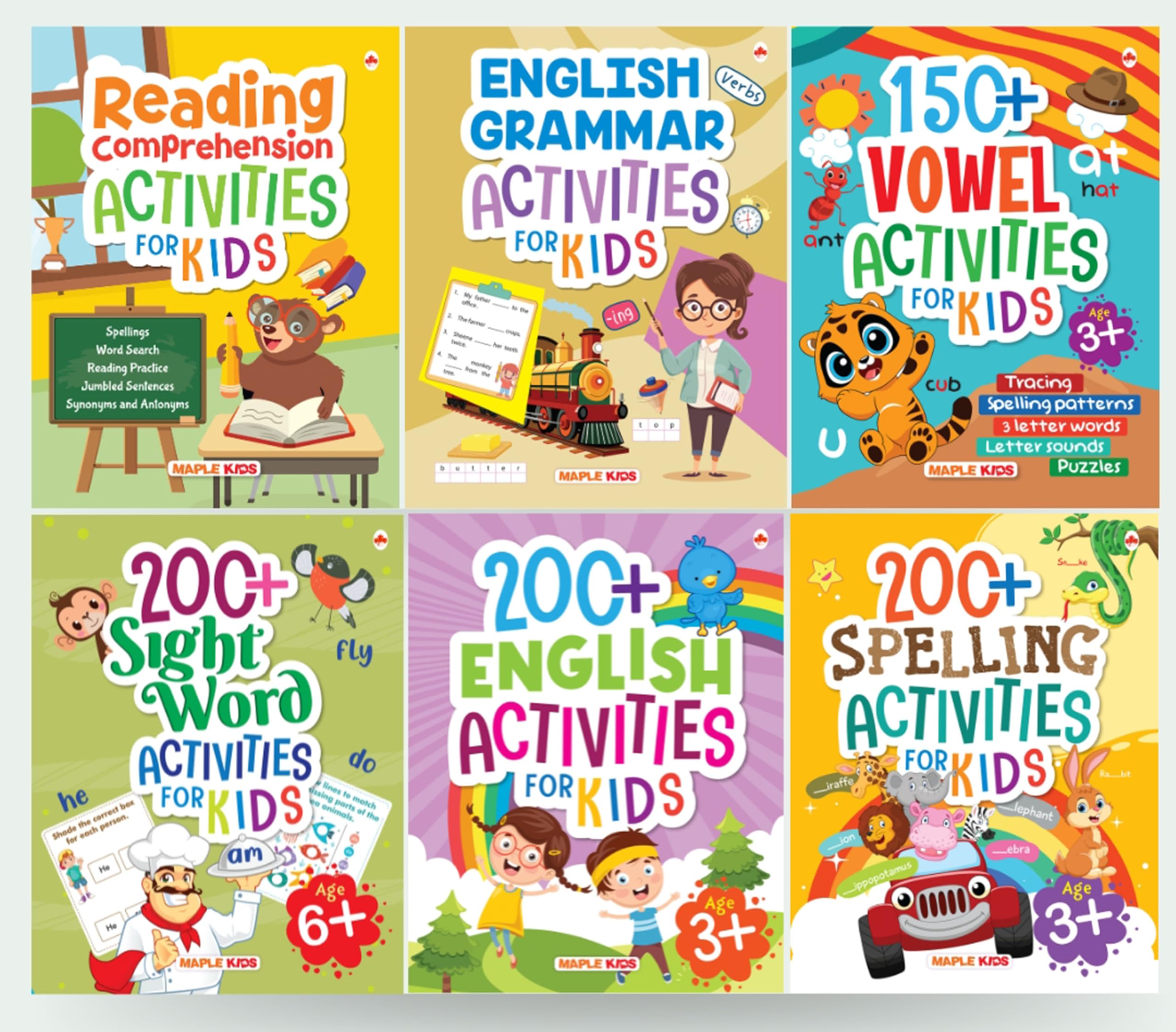 Complete Primary English Grammar Workbook Set (Set of 6 Books)  Practice English Concepts in an Interactive Way  Activity Book