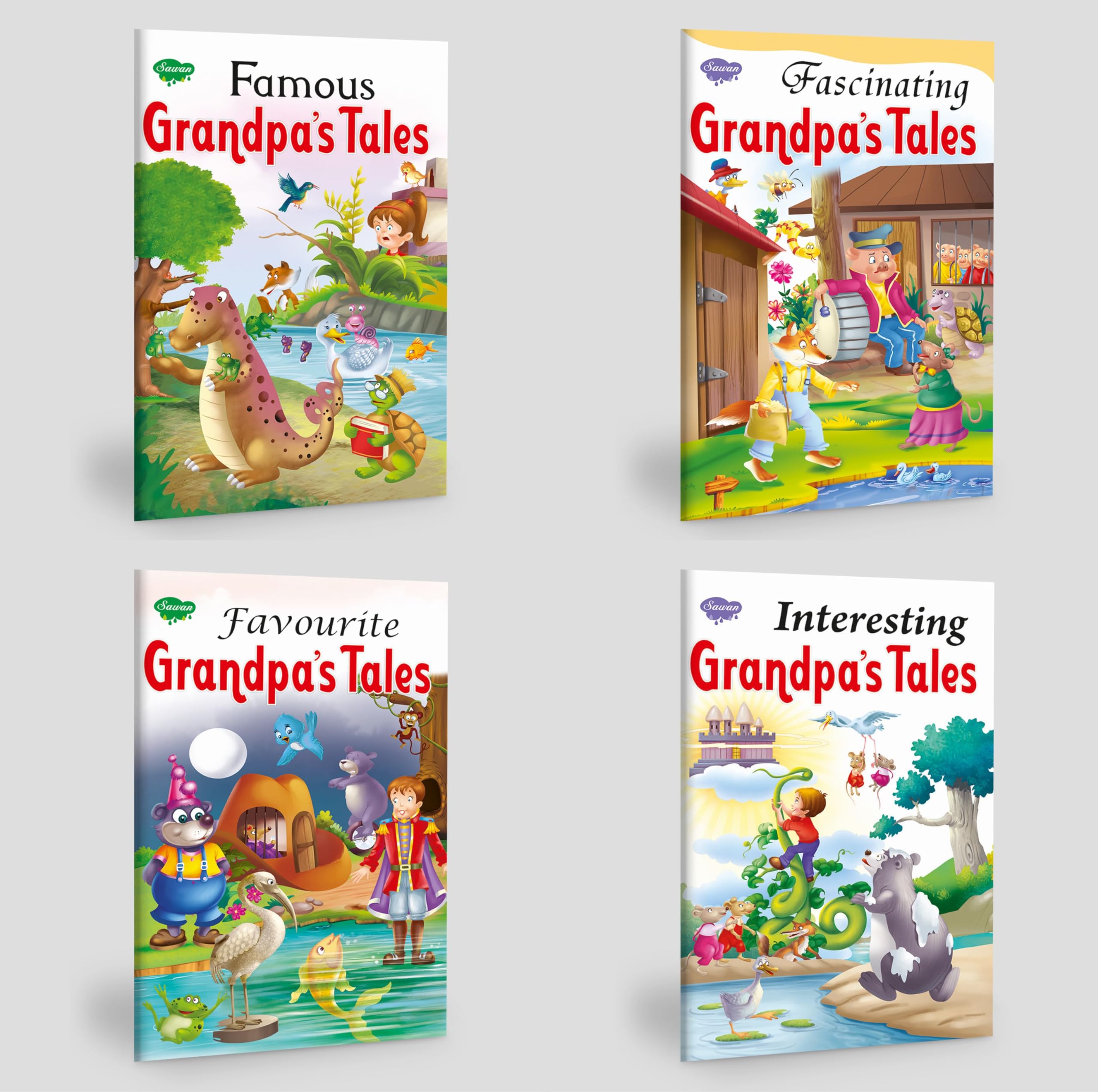 GrandpaS Tales Famous, Fasinating, Favourite, Interesting | Pack Of 4 Books