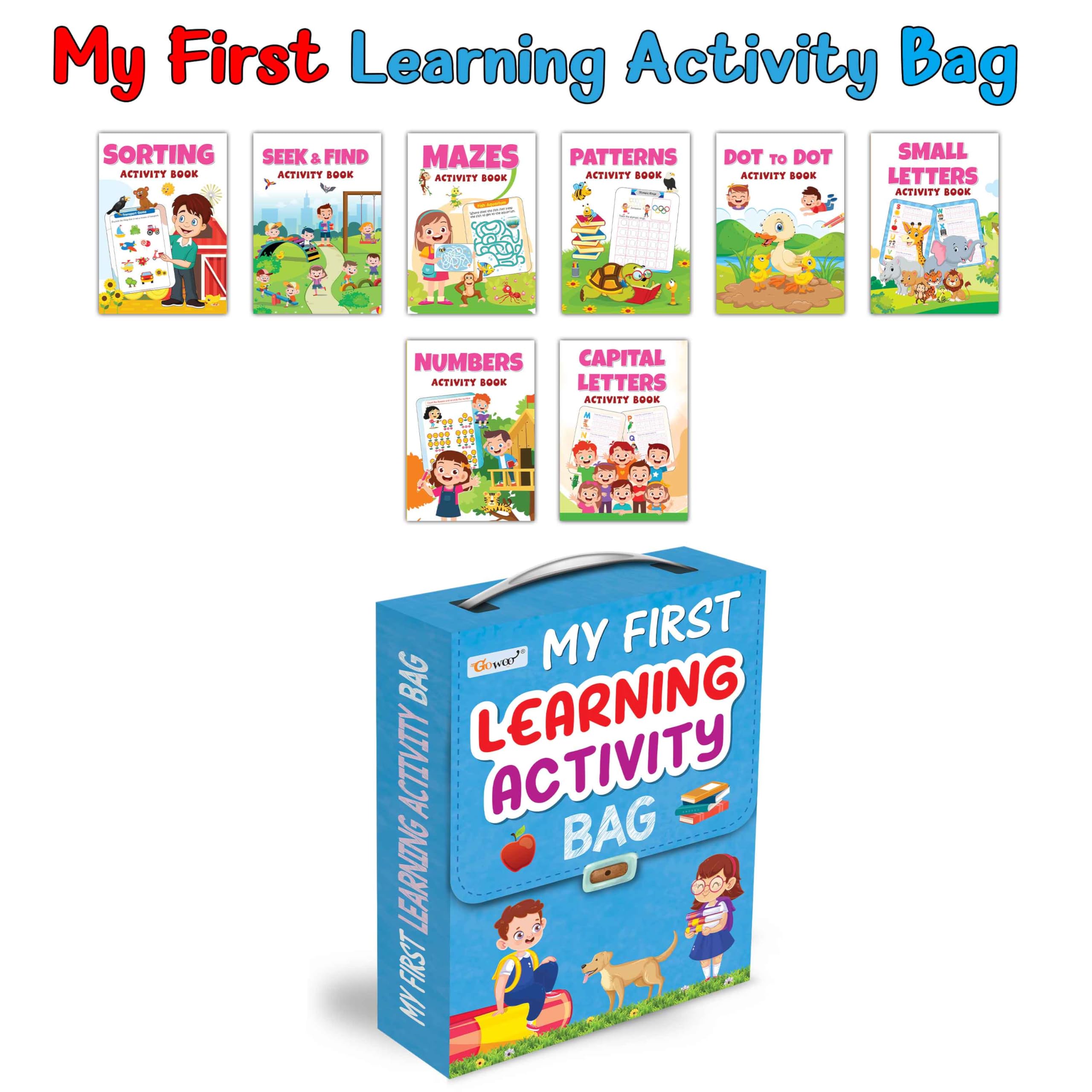 My First Complete Learning Library : Activity Books For Children, Toddler Activity book set, Early learning book set of 8 Activi