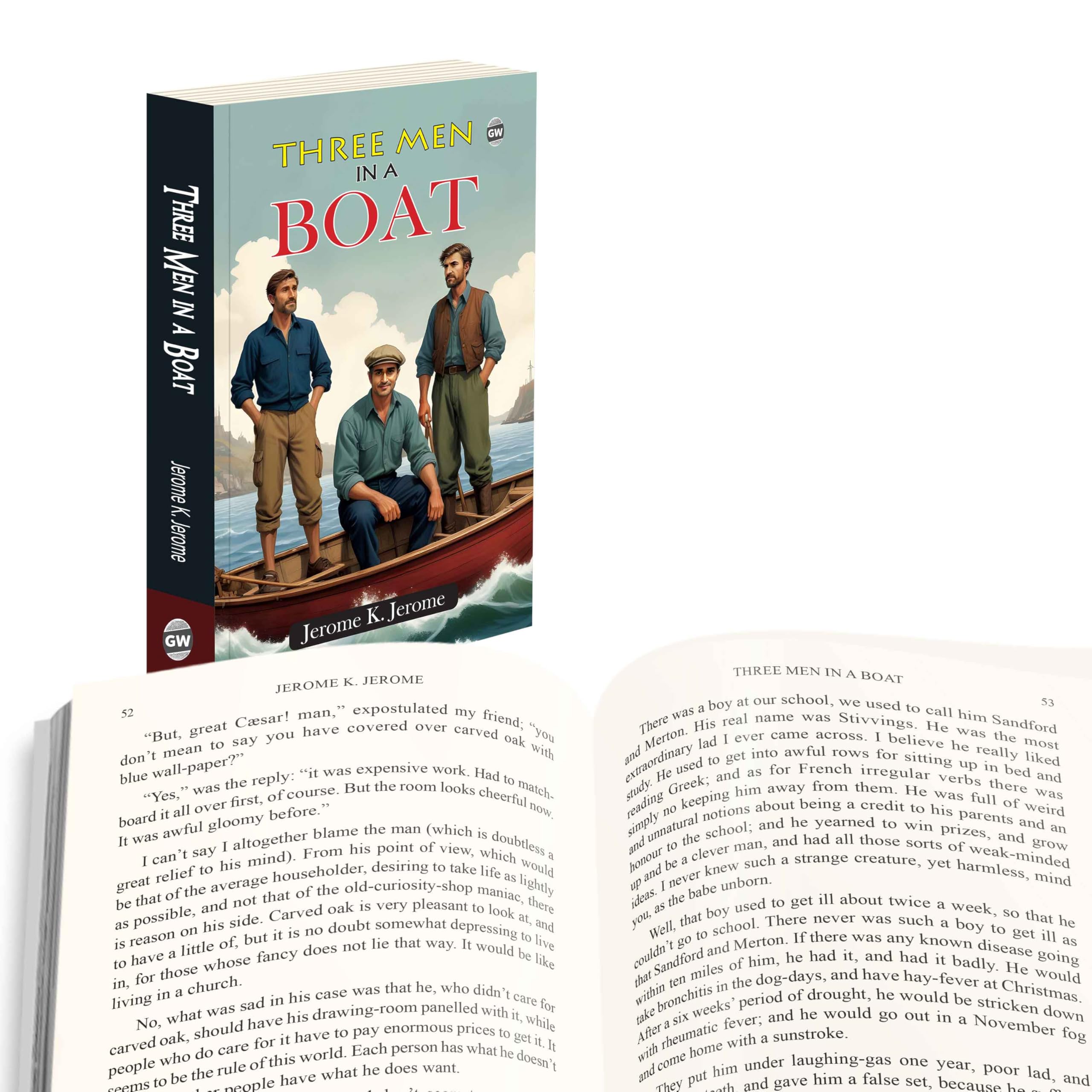 Three Men in a Boat (Paperback) : Legendary Comic Masterpiece, Famous Tale of Laughter and Mishaps, Classic Travel Story, MustR