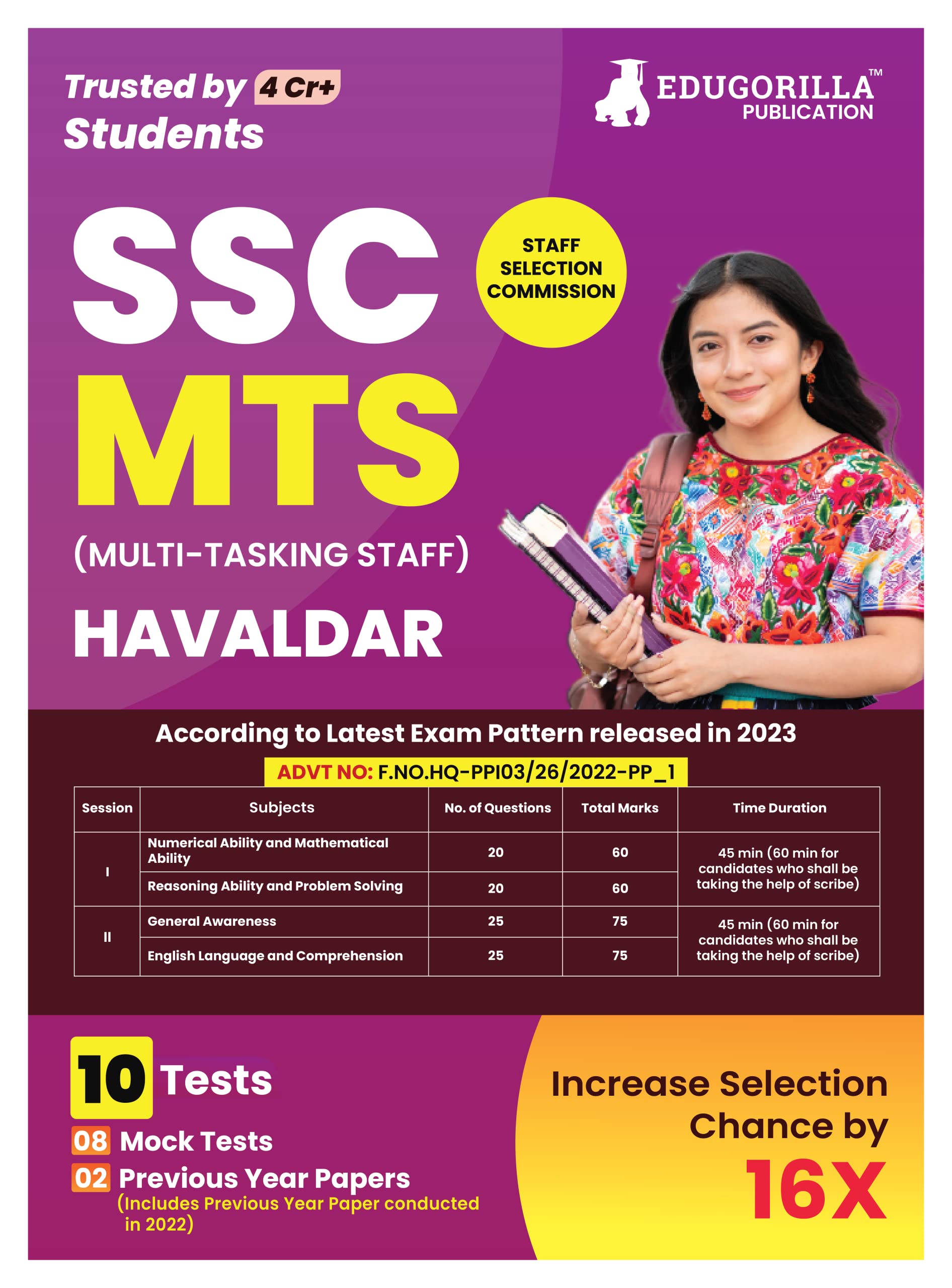 Staff Selection Commission Mts Exam 2021 Paper 1 | Preparation Kit For Ssc Mts | 15 FullLength Mock Tests | Latest Edition Book