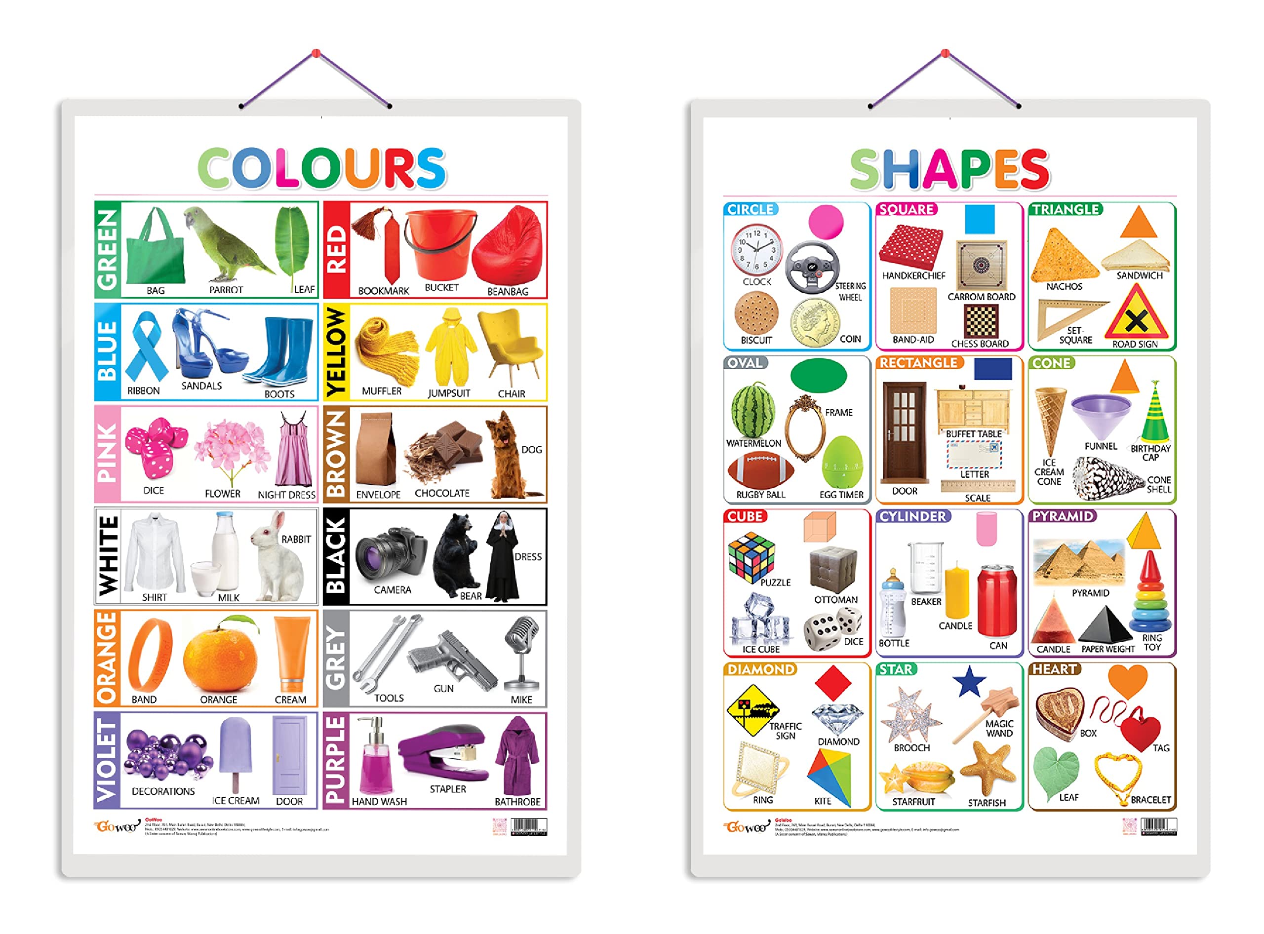 Early Learning Experience Through Charts | Educational Combo Of 2 Charts (V2) [Hardcover] Sawan