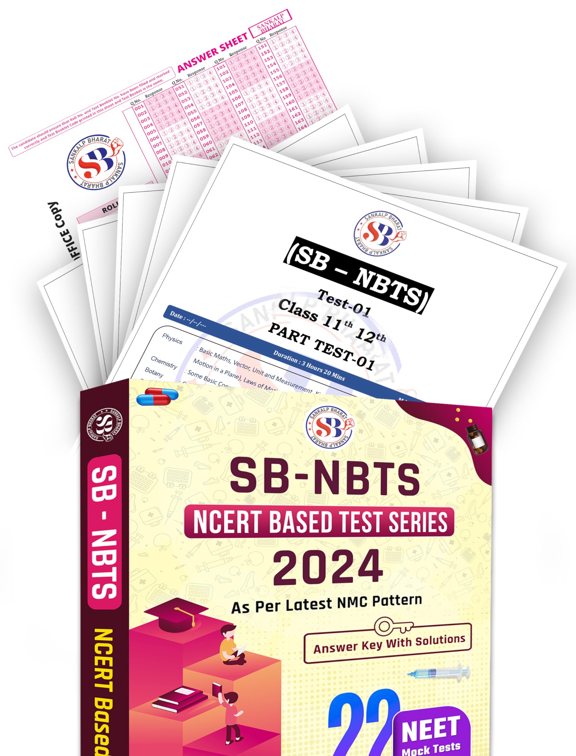 Sb Neet Mock Test (Paper 122) Physics, Chemistry, Biology On Latest Pattern With Solution Booklet & Official Omr Sheets (For 20