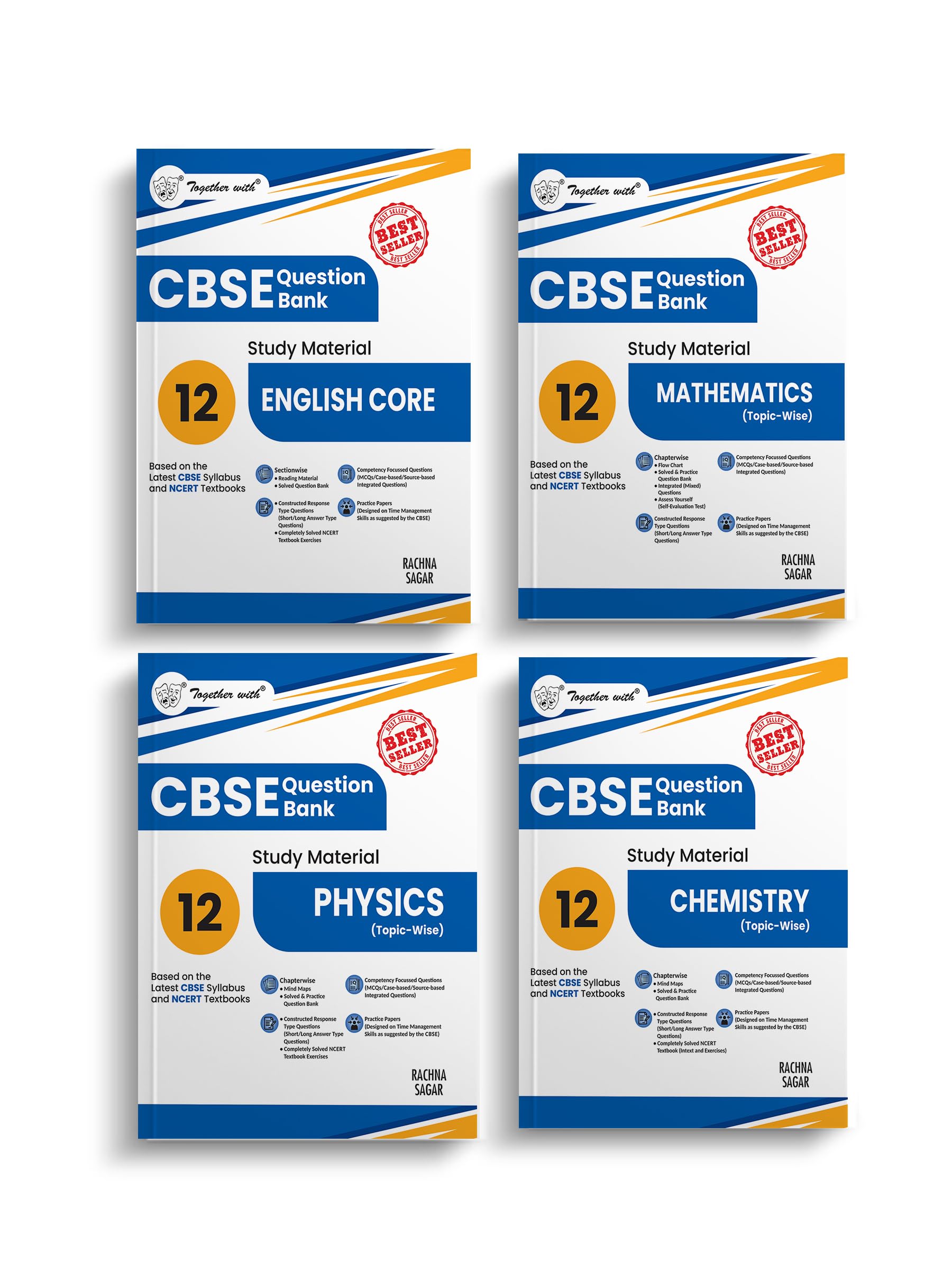 Together with CBSE Question Bank Class 12 English Core, Physics, Chemistry & Mathematics (Set of 4 Books) for 202526 Exam (Chap