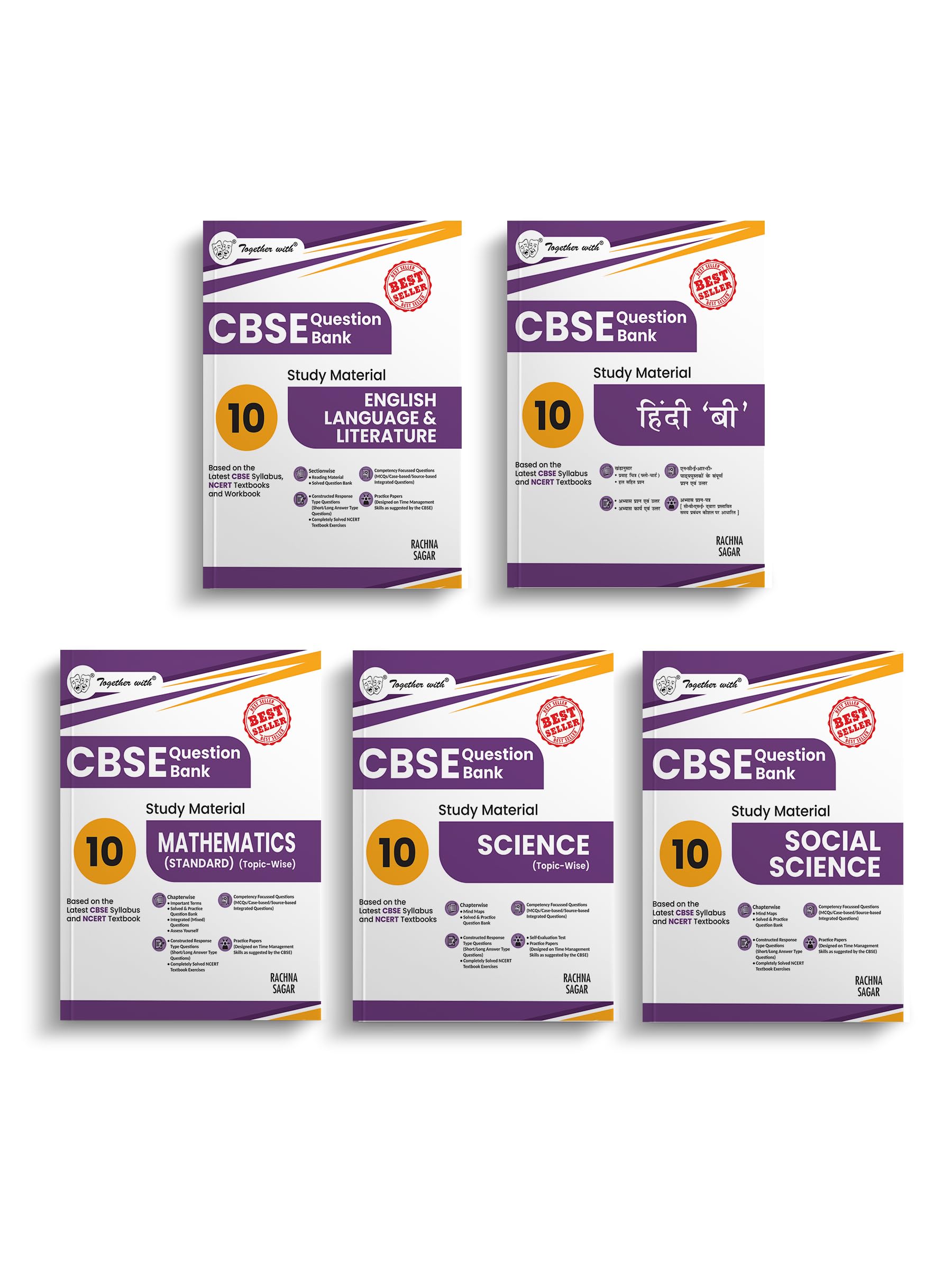 Together with CBSE Question Bank Class 10 English Language & Literature, Hindi B, Mathematics (Standard), Science & Social Scien